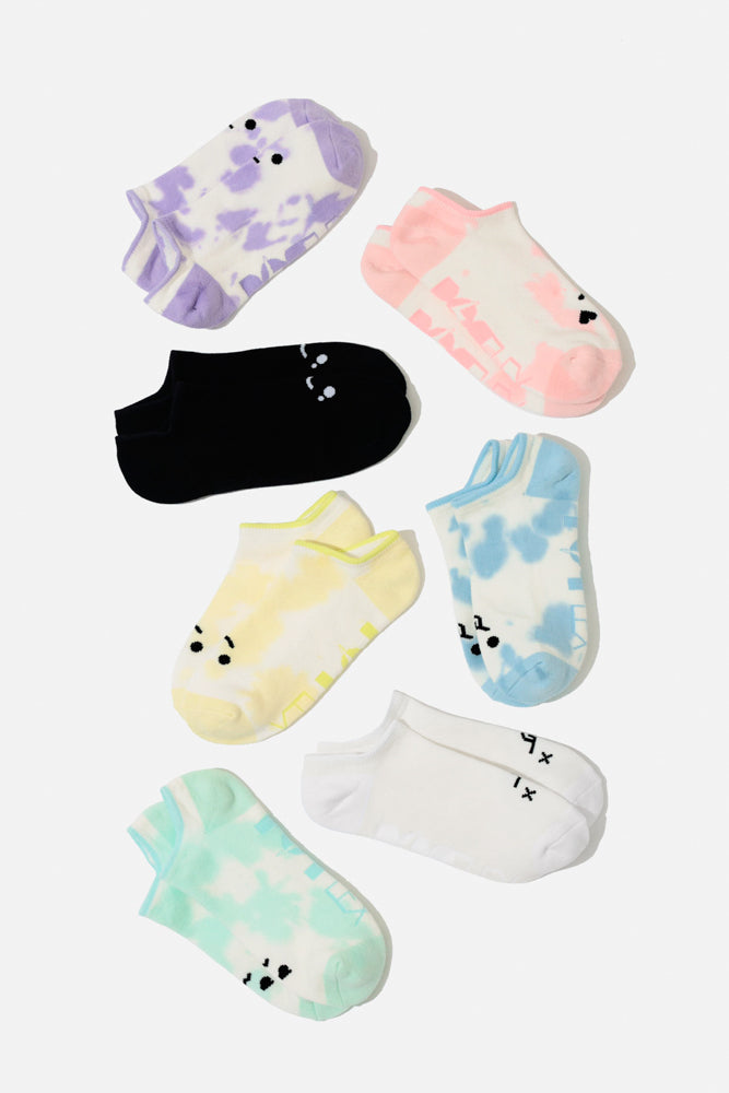 Dead Face Low Rise Socks - White Excellent