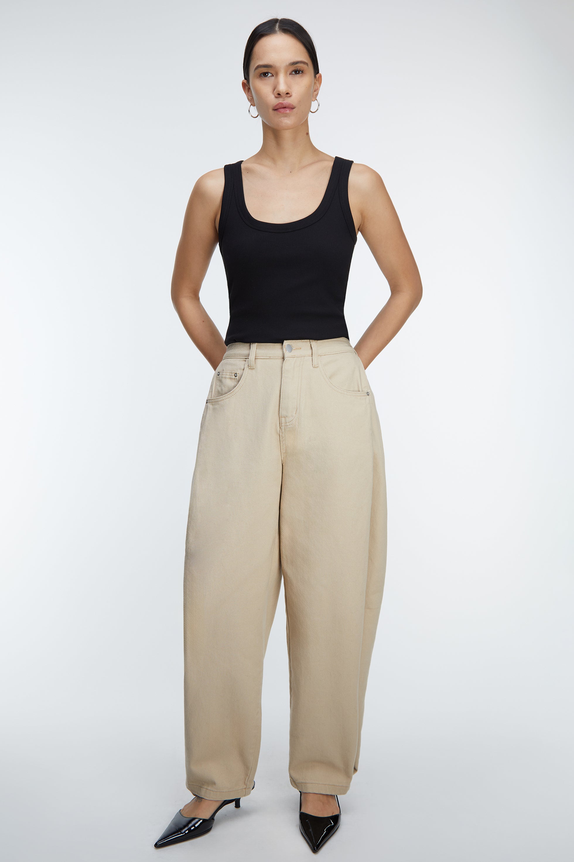 BOTTOM SNAP COTTON TWILL PANTS 2025 Unisex