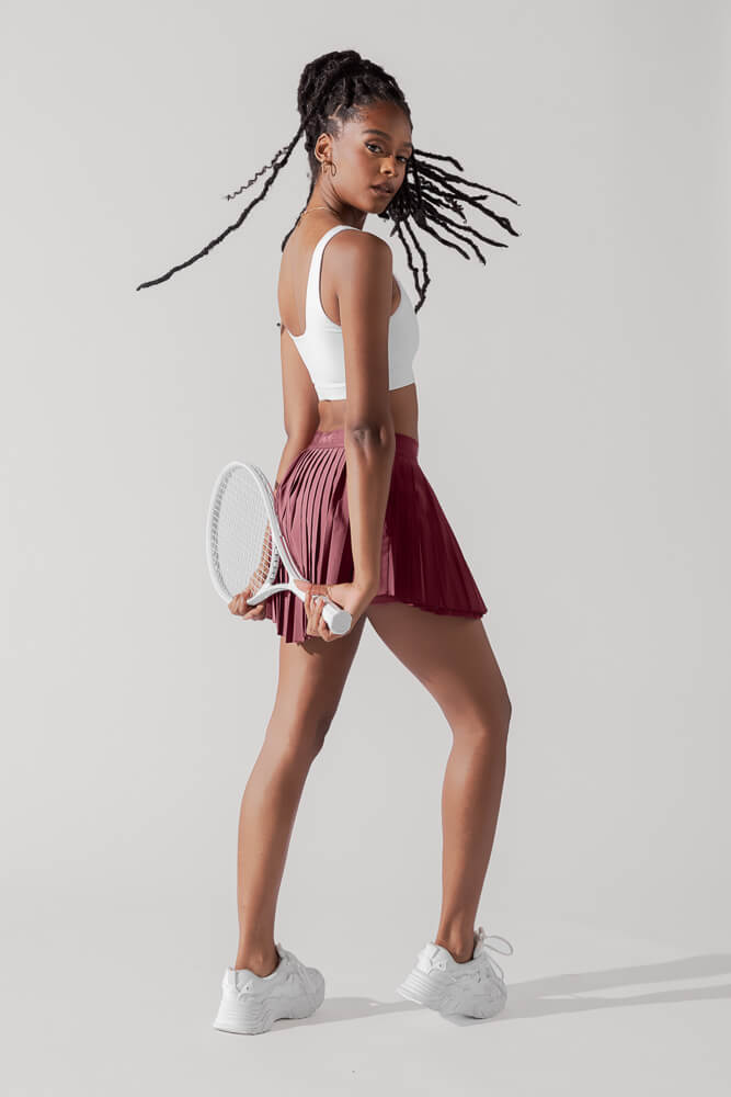 Ace ¡®em Pleated Skort - Desert Rose On Hot Sale