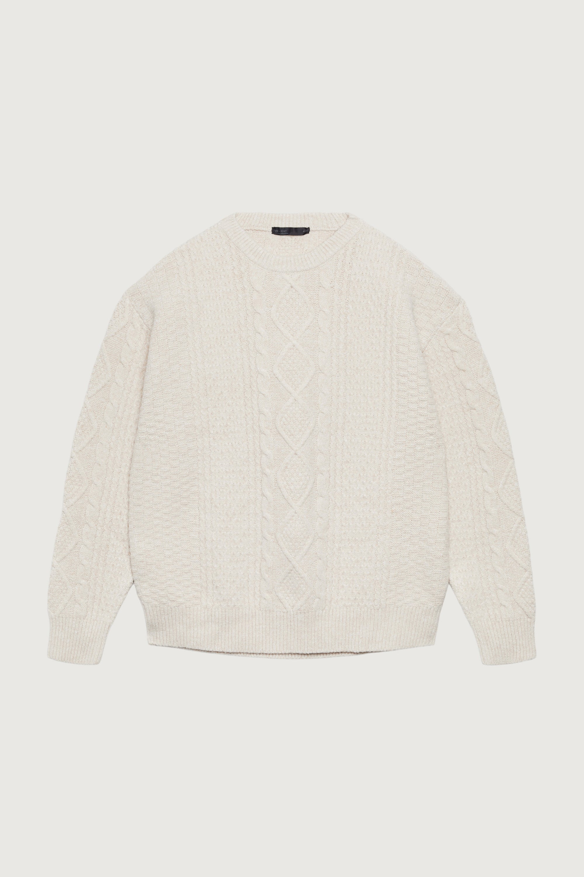 CABLE KNIT CREWNECK SWEATER Buy Cheap Shop