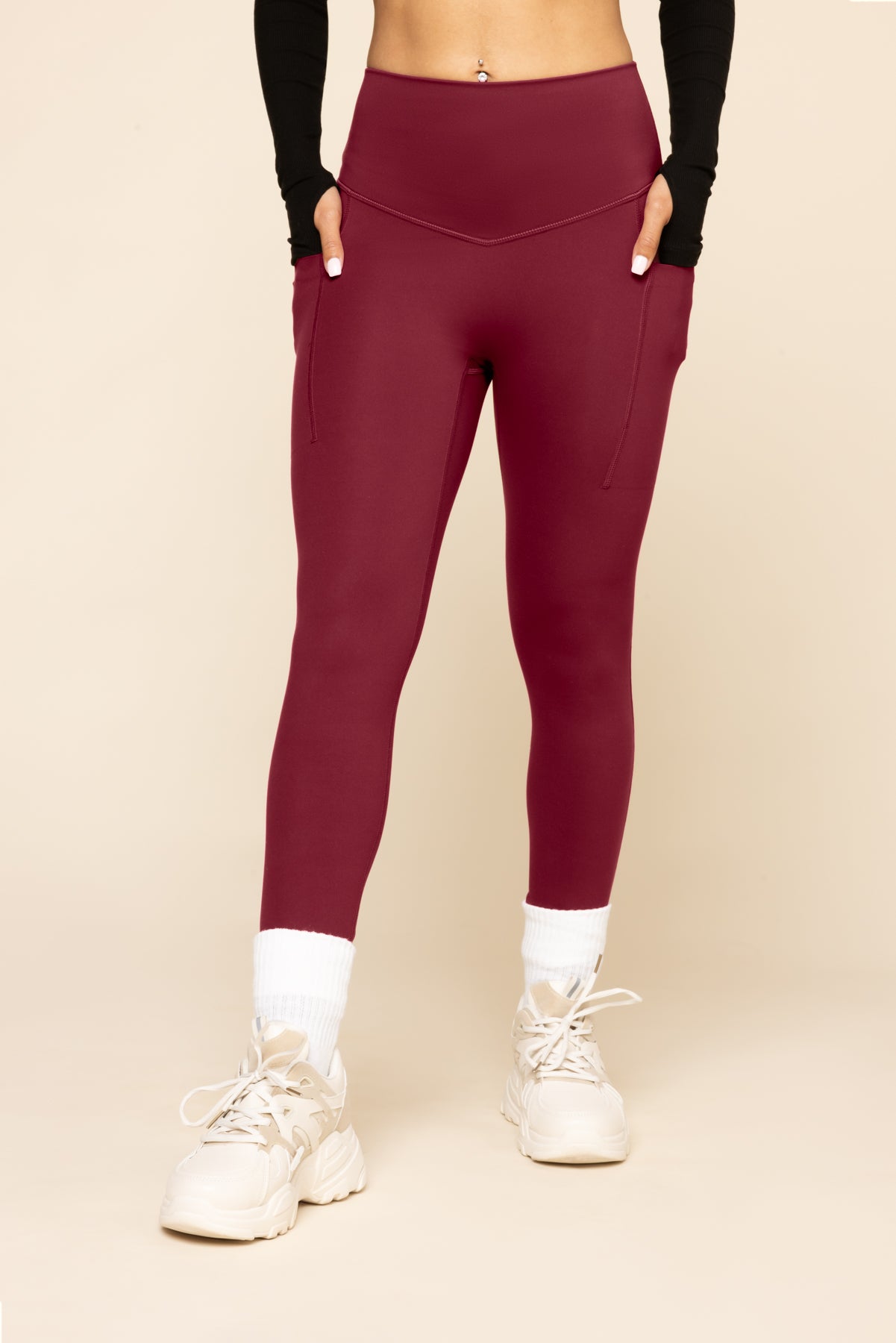 Supersculpt Leggings with Pockets - Crimson Clearance Store Sale Online