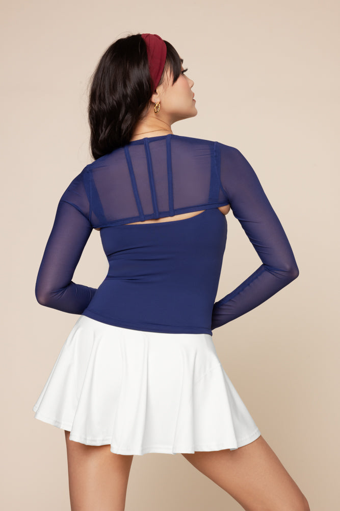 Mesh Corset Shrug - Sapphire Cheap Supply