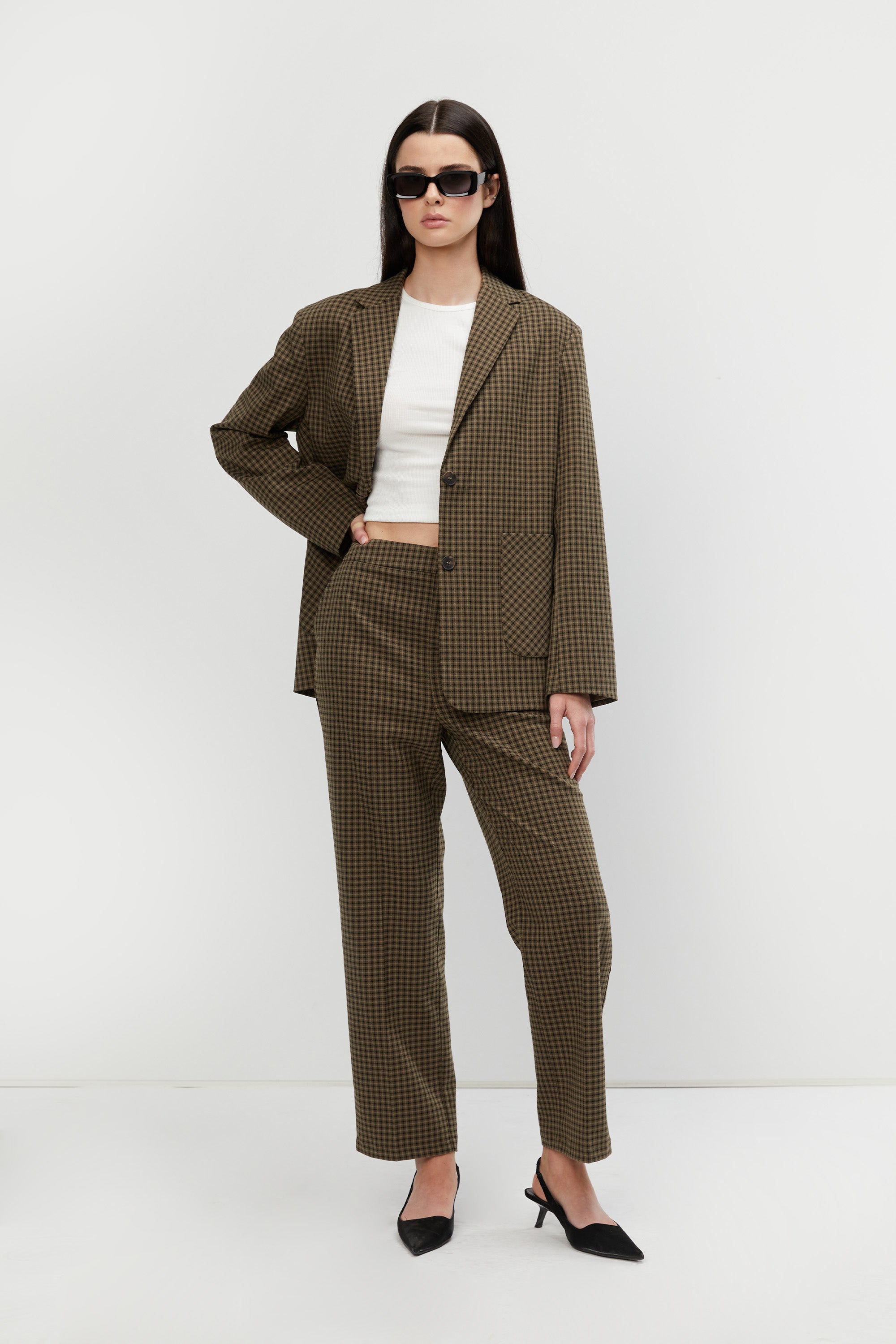 PLAID TROUSER Discount Classic