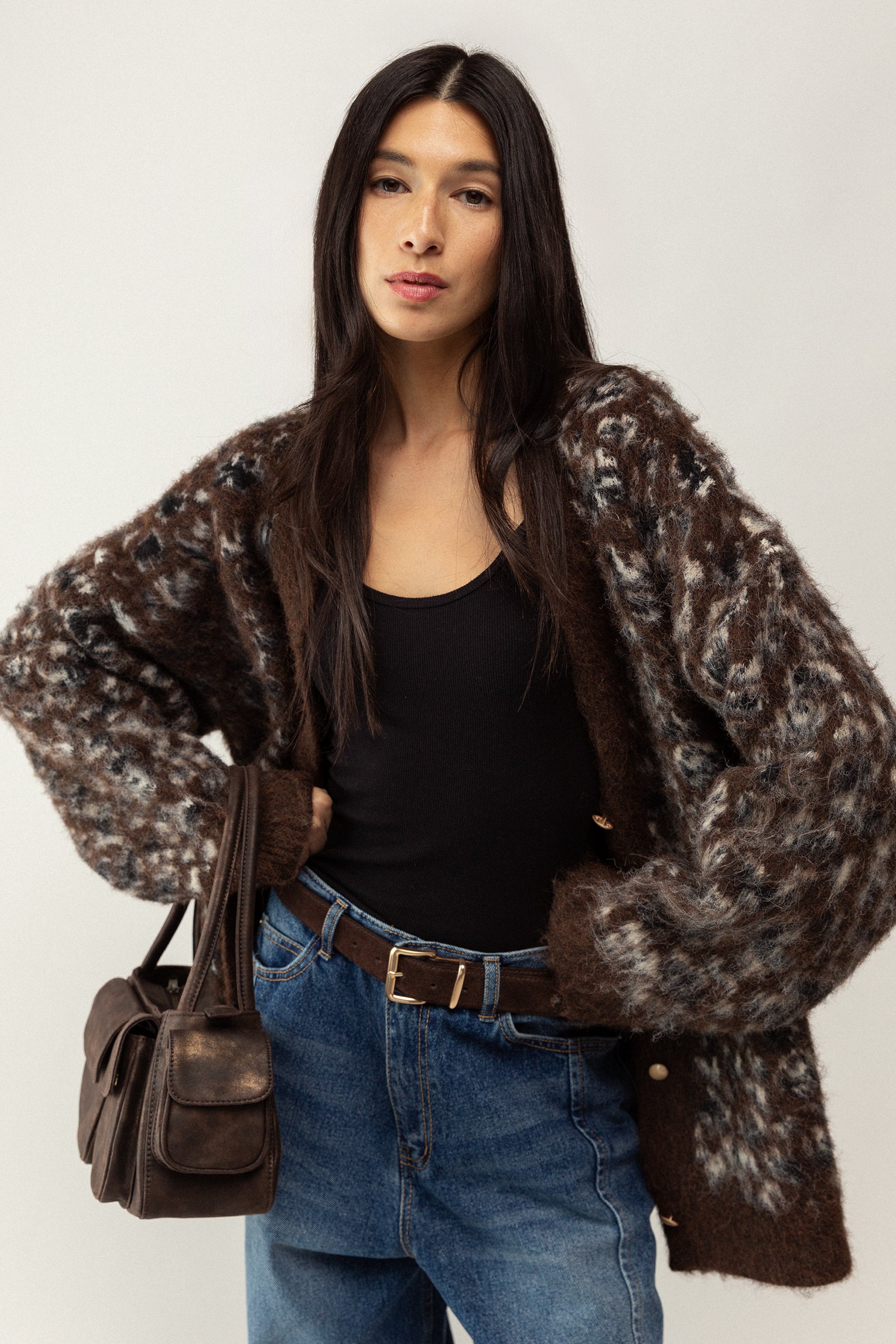 OVERSIZED LEOPARD PRINT CARDIGAN Cheap Sale Low Pice Fee Shipping