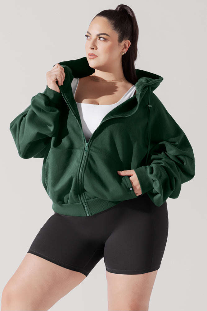 Zip Cloud Hoodie - Game Time Green Enjoy Cheap Online