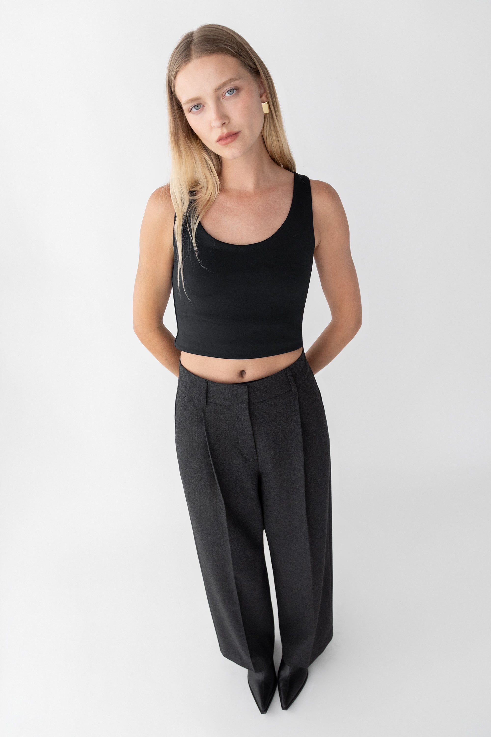 WIDE LEG HIGH-RISE DRESS PANT Reliable Sale Online