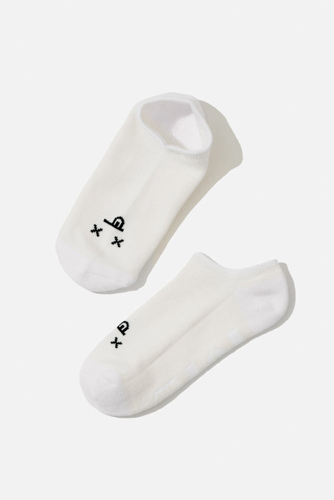 Dead Face Low Rise Socks - White Excellent