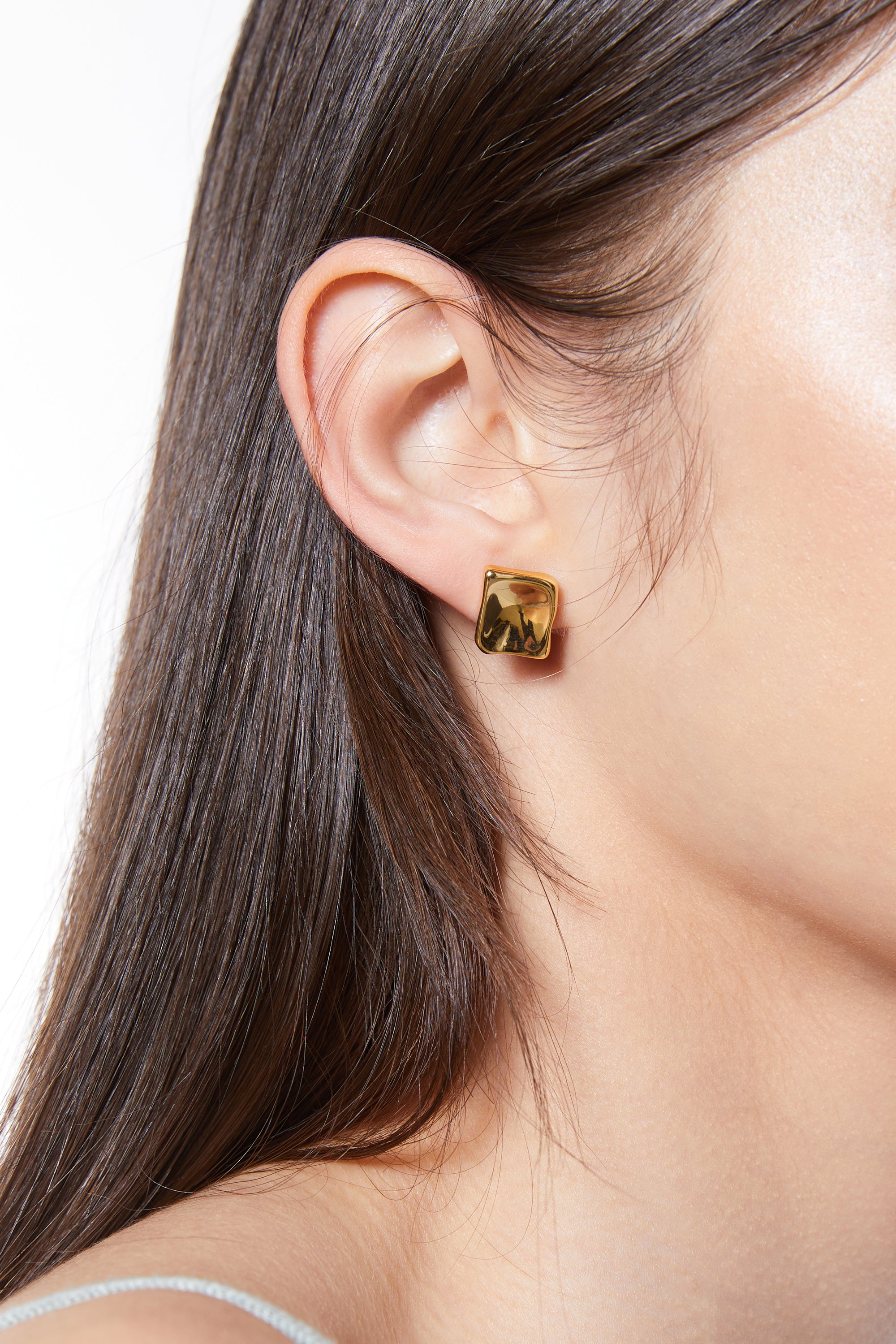 ABSTRACT SQUARE STUD EARRING Sale Outlet Locations