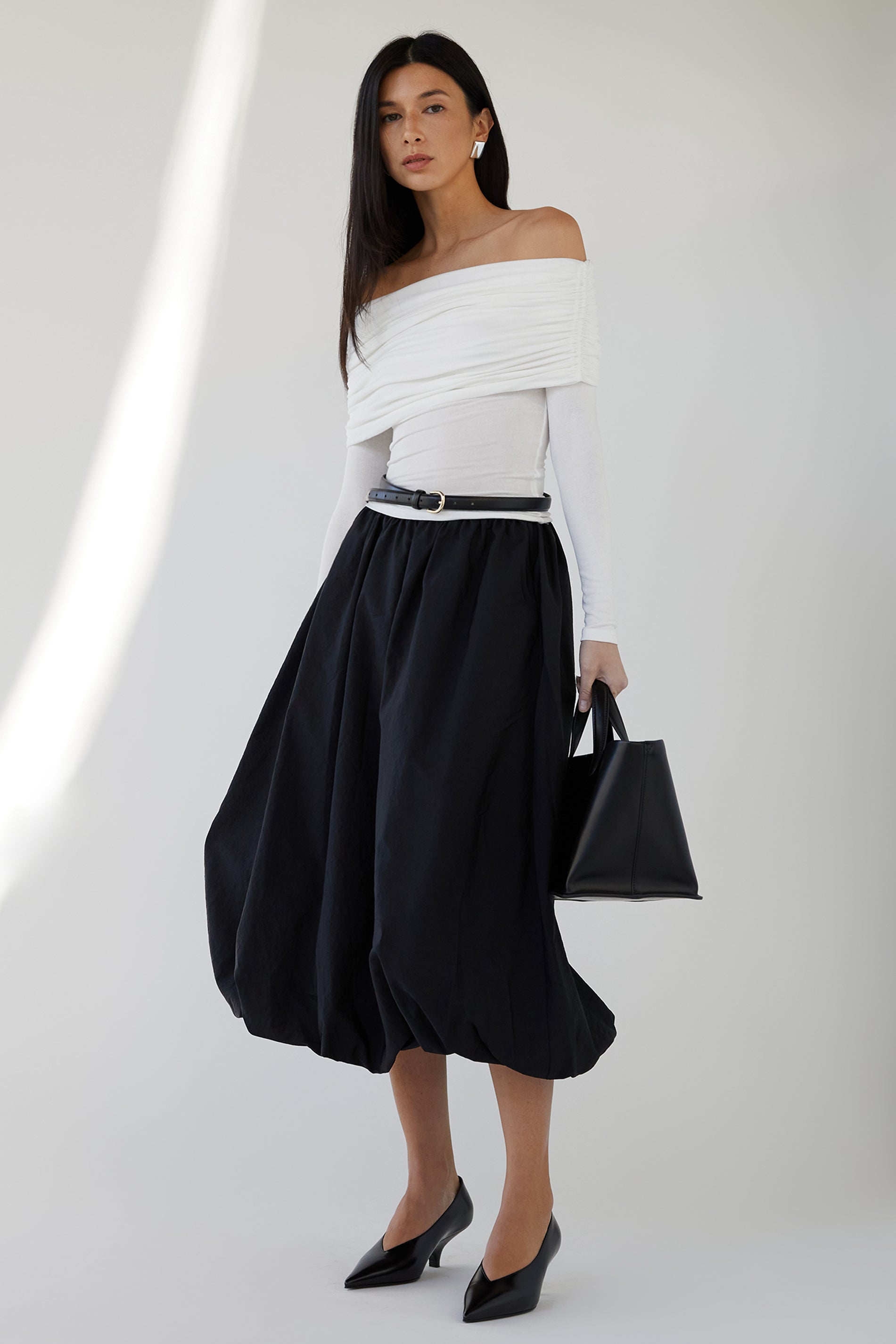 BUBBLE HEM MIDI SKIRT Quality Free Shipping Outlet