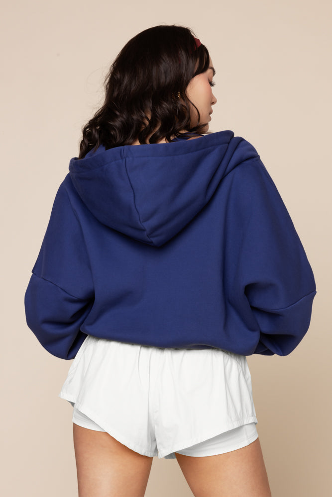 Zip Cloud Hoodie - Sapphire Online For Sale