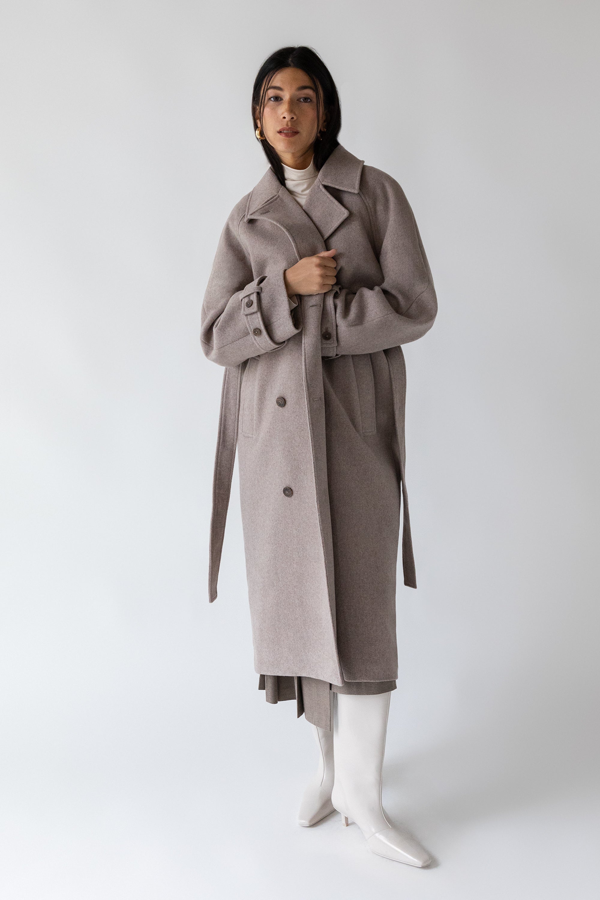 WOOL-BLEND TRENCH COAT Discounts