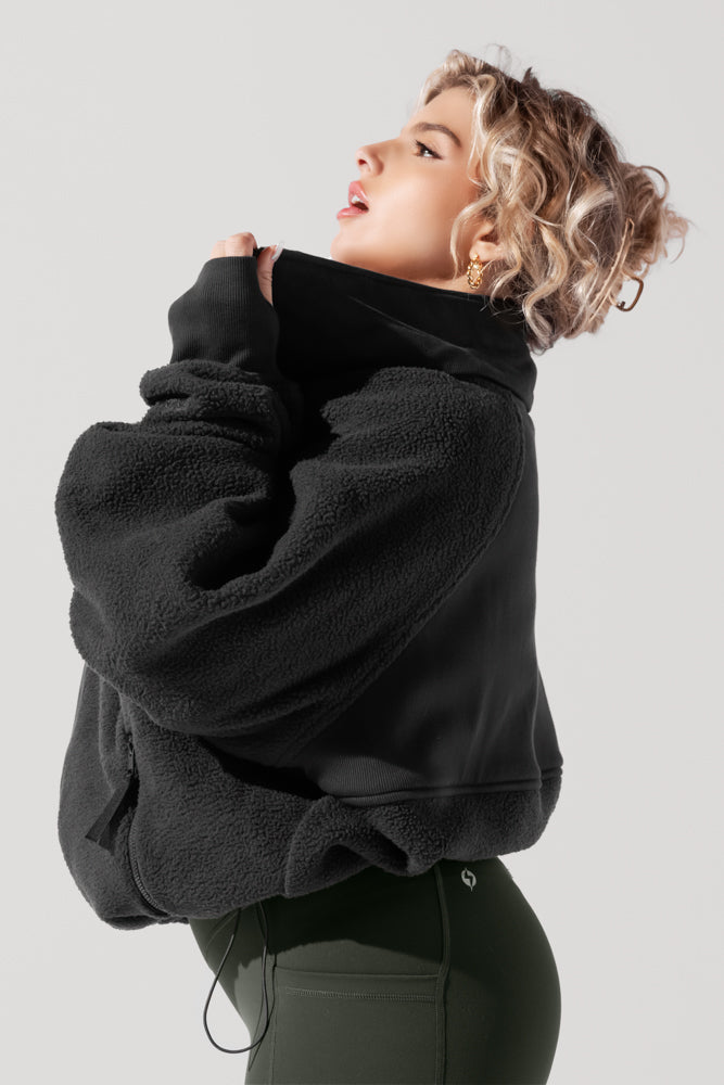 Find Your Inner Fleece Jacket - Charcoal Real For Sale