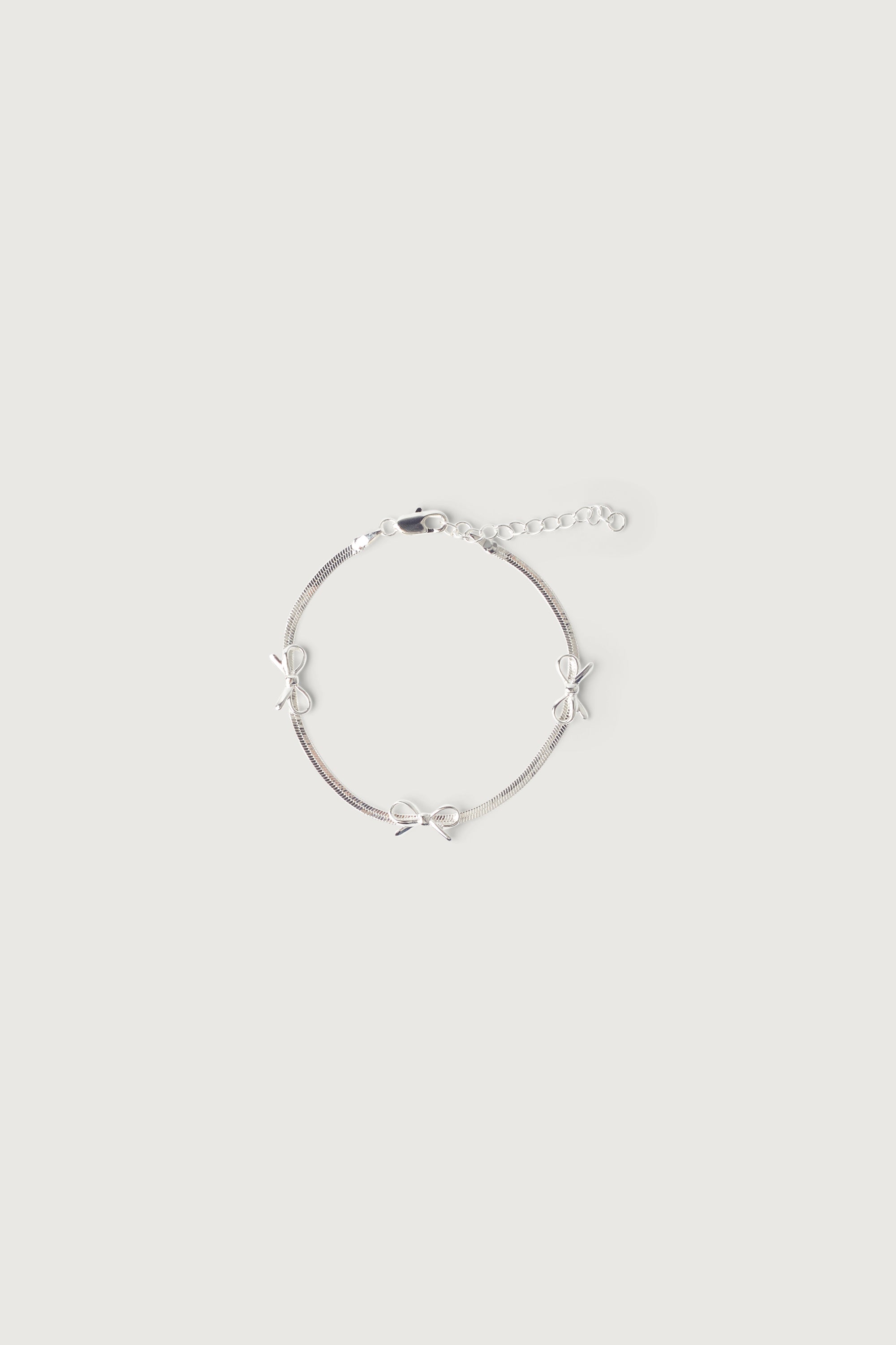 SNAKE CHAIN BRACELET WITH BOWS Best Sale Online