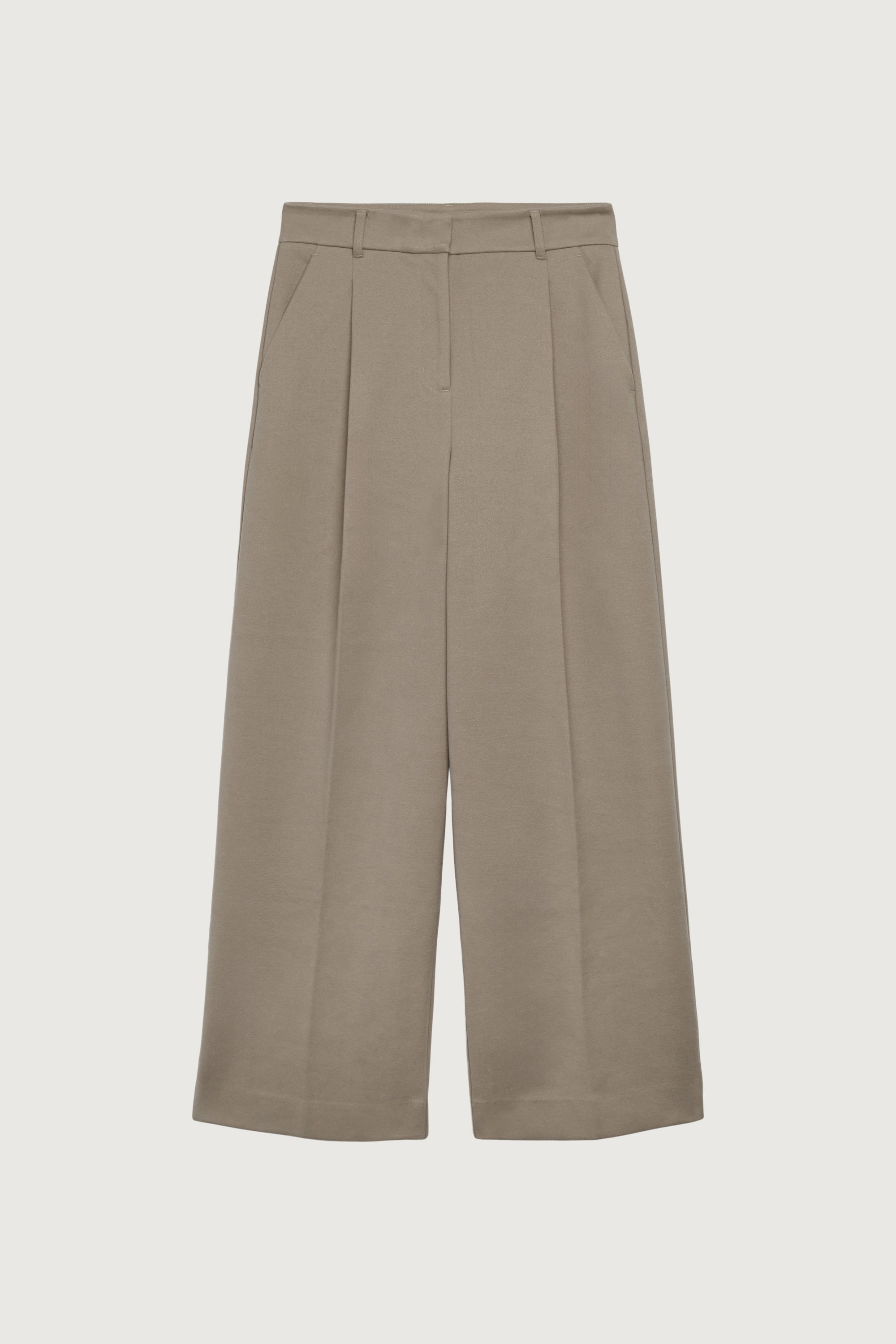 HIGH-RISE STRAIGHT LEG TROUSER WITH PLEATS Clearance Wiki