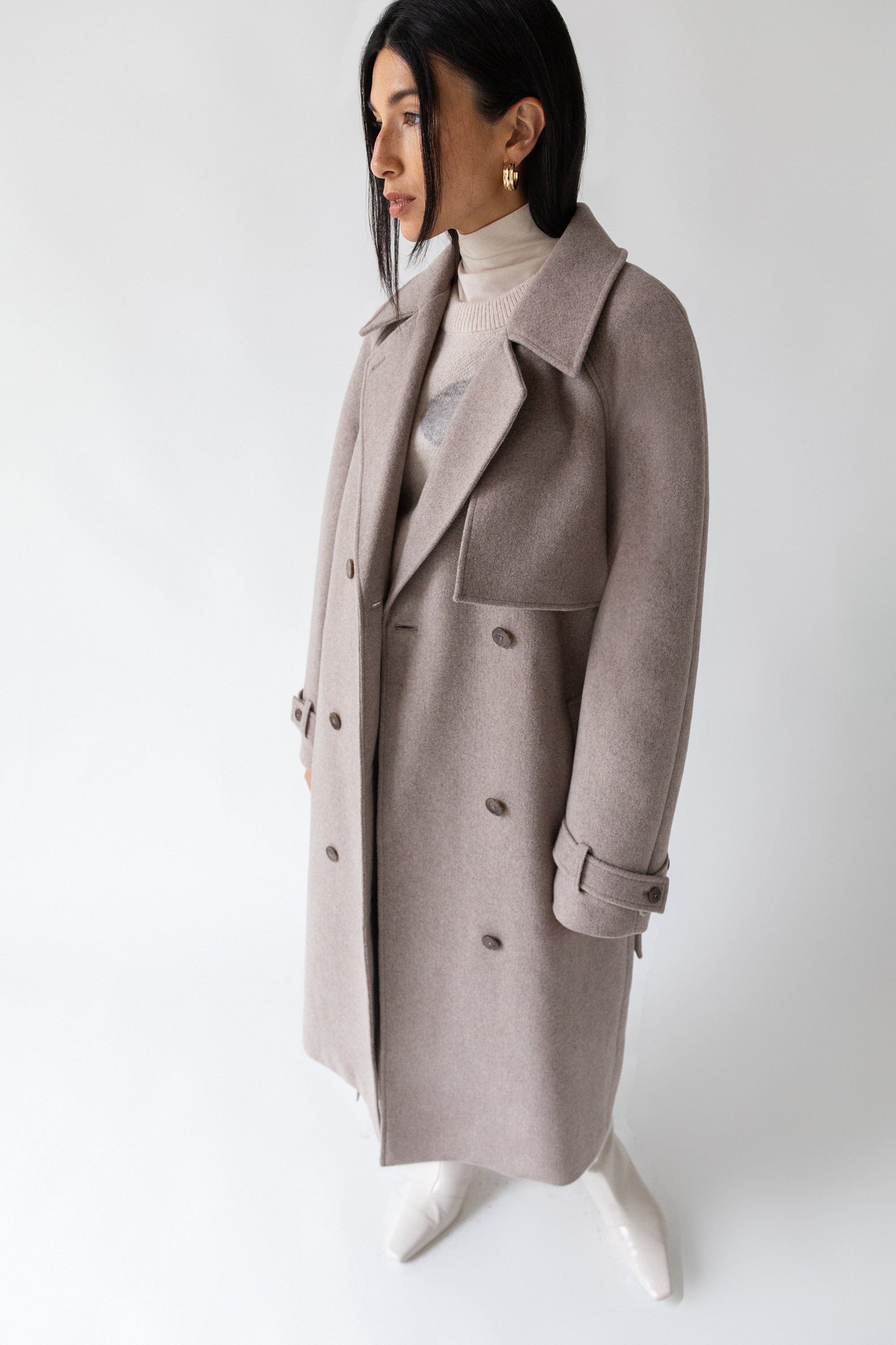 WOOL-BLEND TRENCH COAT Discounts