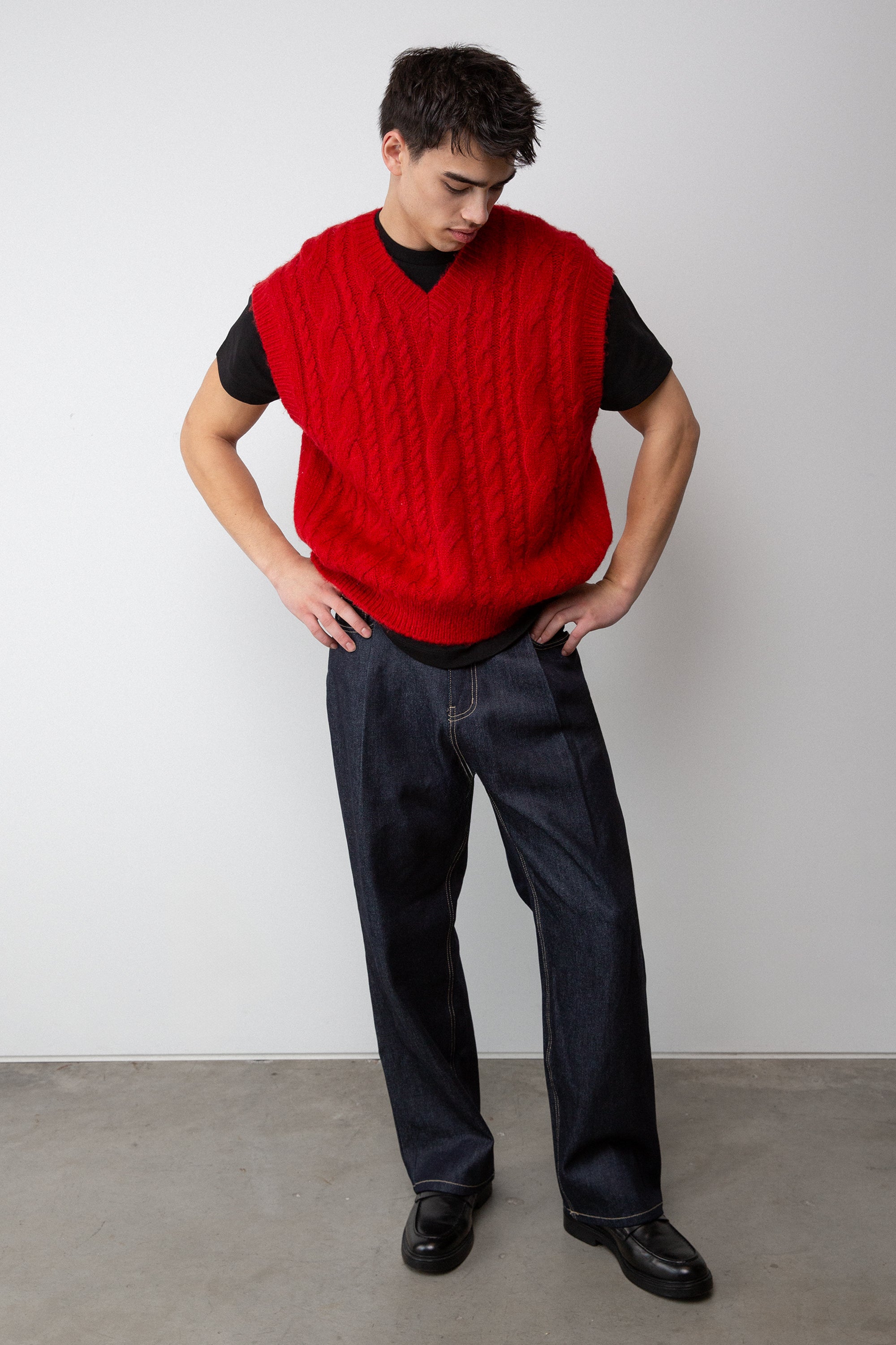 CABLE KNIT SWEATER VEST Fast Delivery Online