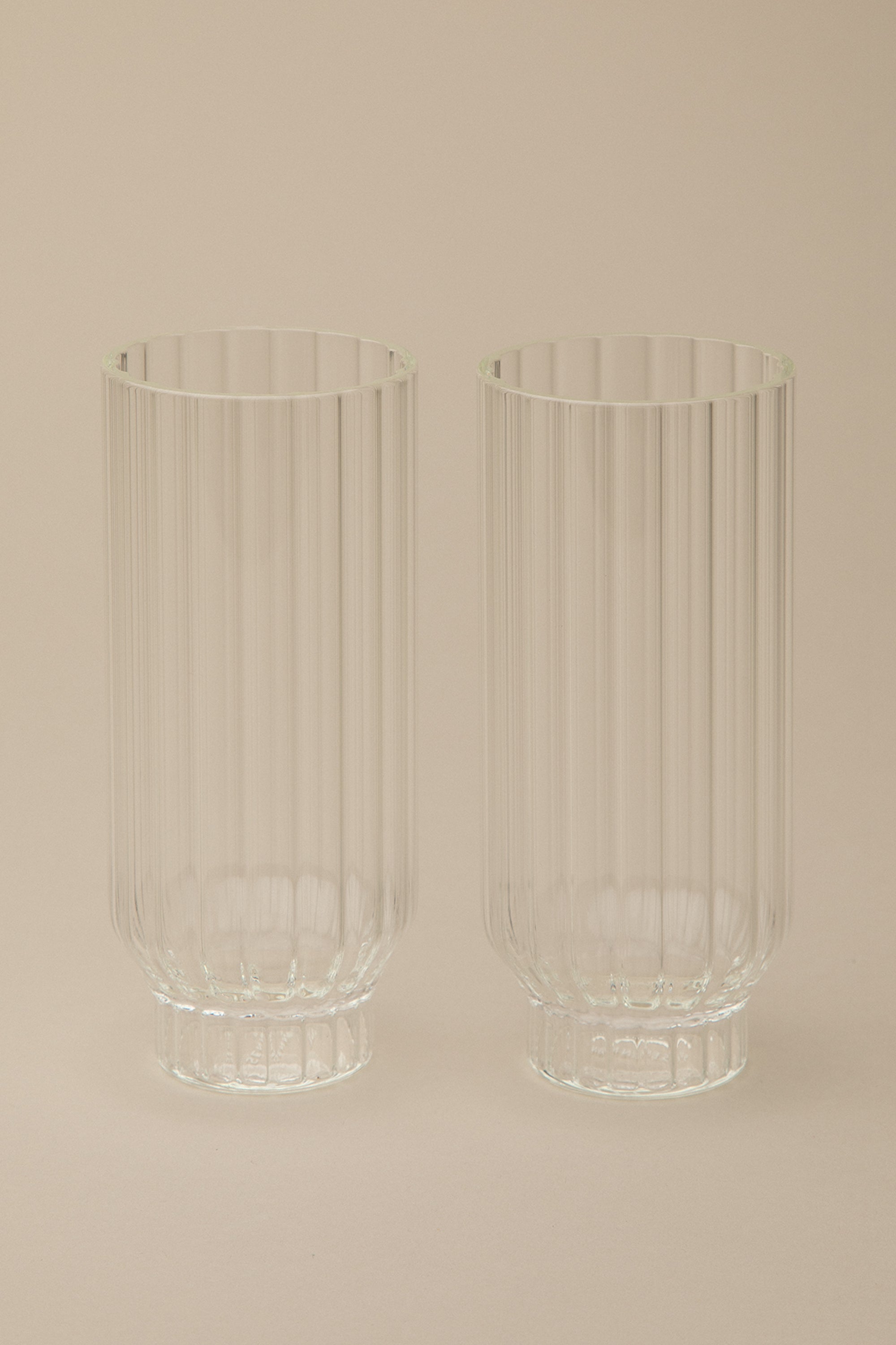 FLUTED COOLER GLASSES, SET OF 2 Discount