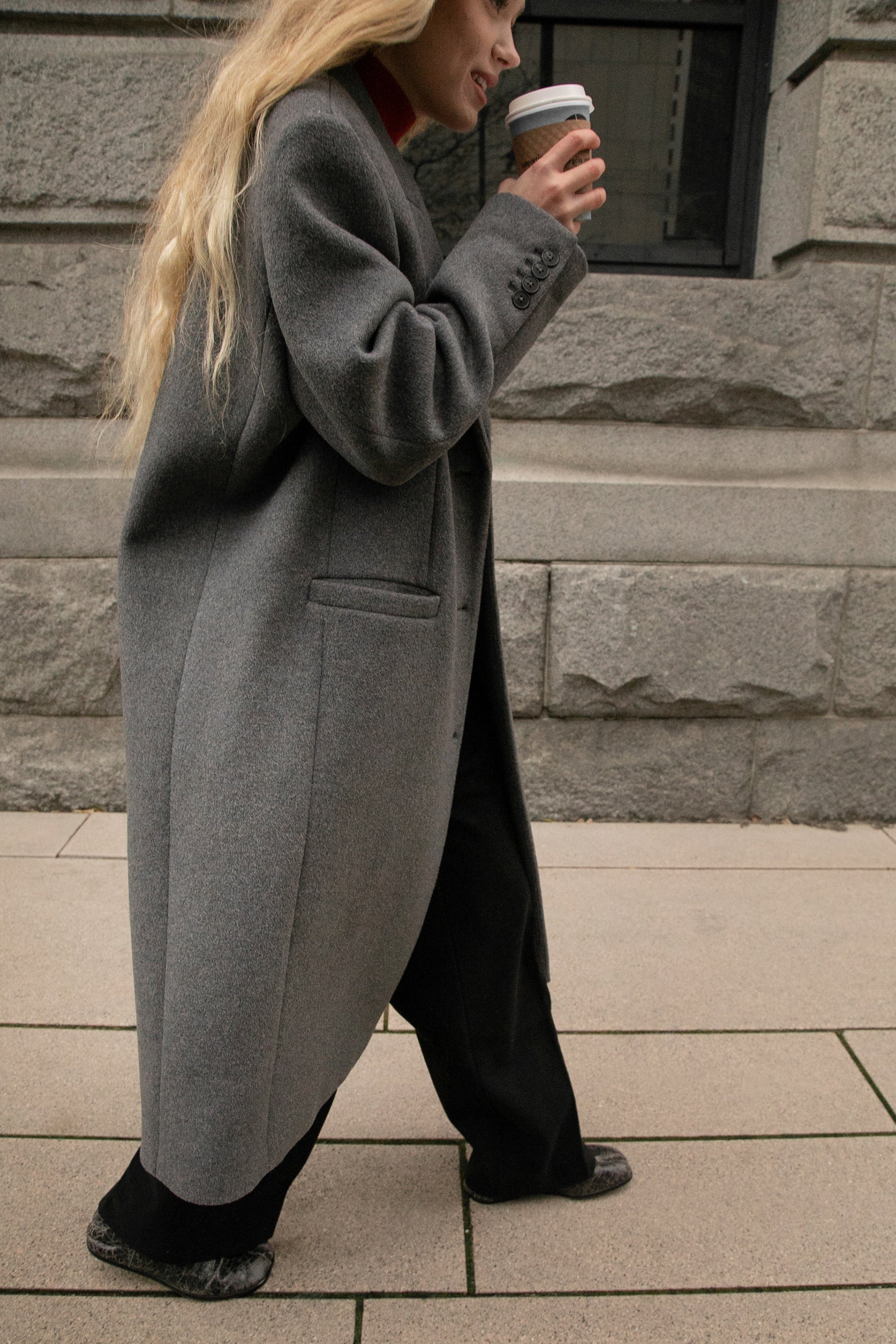 OVERSIZED WOOL-BLEND COAT Buy Cheap With Credit Card