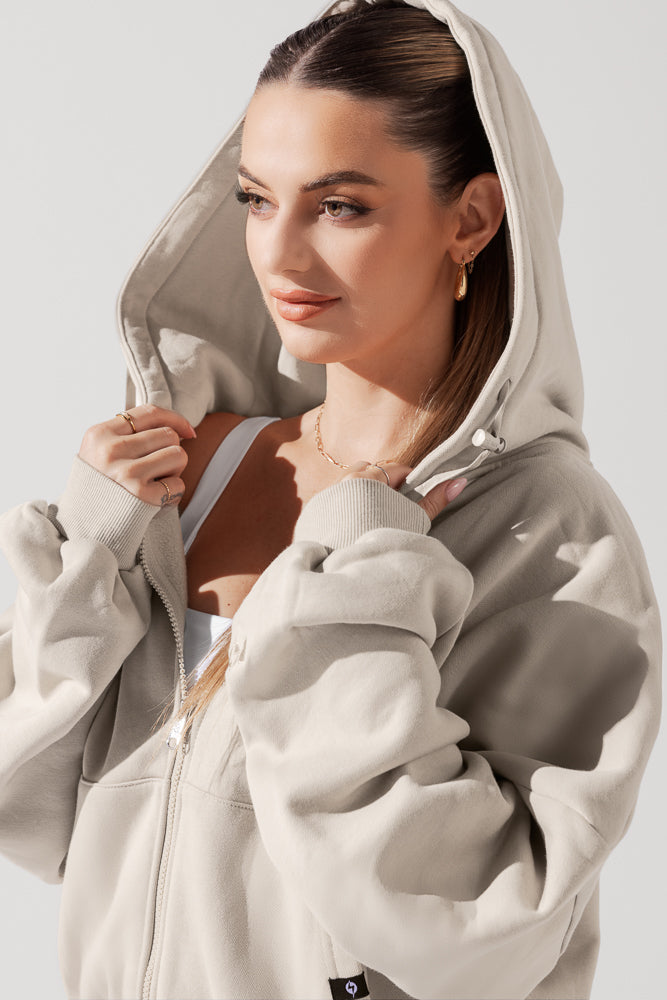 Zip Cloud Hoodie - Seashell Free Shipping Geniue Stockist