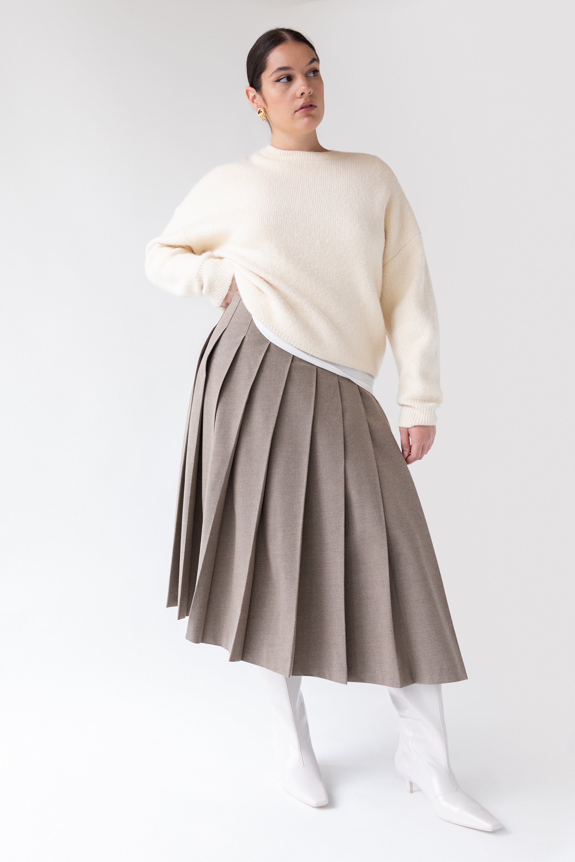 MIDI PLEATED ASYMMETRICAL SKIRT Buy Cheap Brand New Unisex