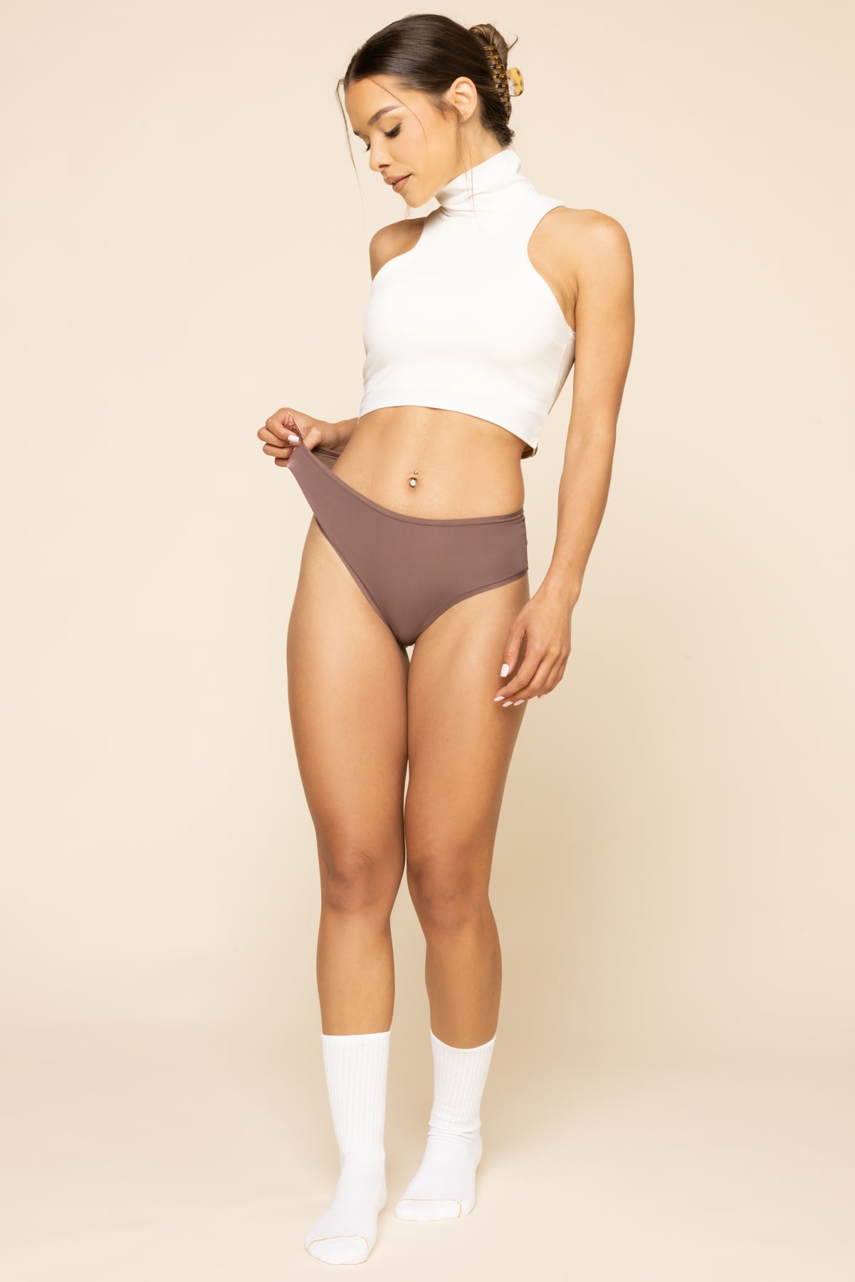 Next to Nothing Higher Rise Cheeky Panty - Dark Mocha Shop Sale Online