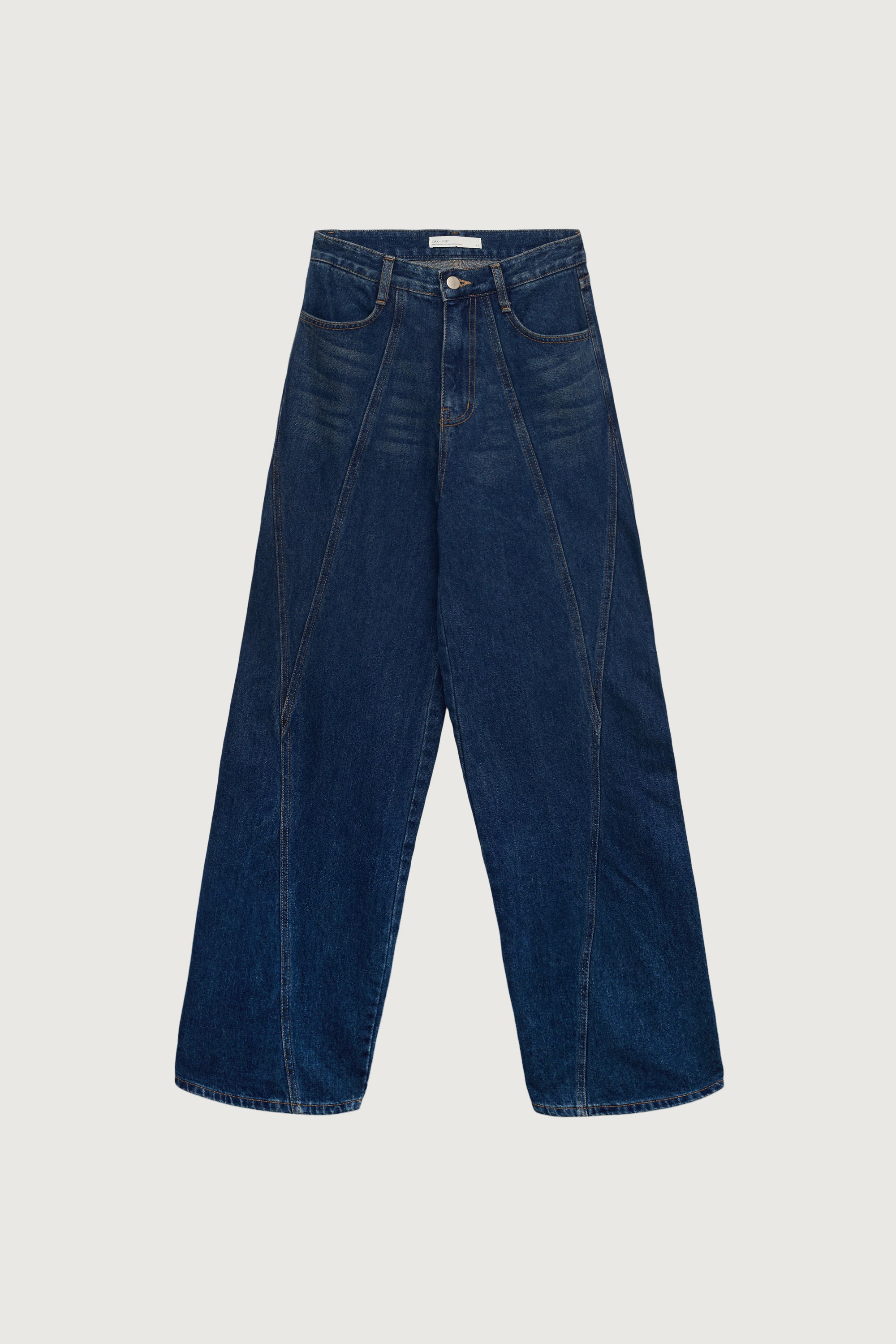 DARK WASH SEAM PANEL JEANS Cheap High Quality