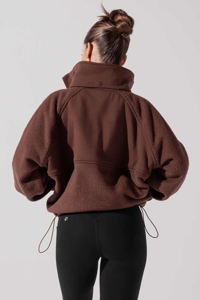 Find Your Inner Fleece Jacket - Chocolate Cheap Fashion Style