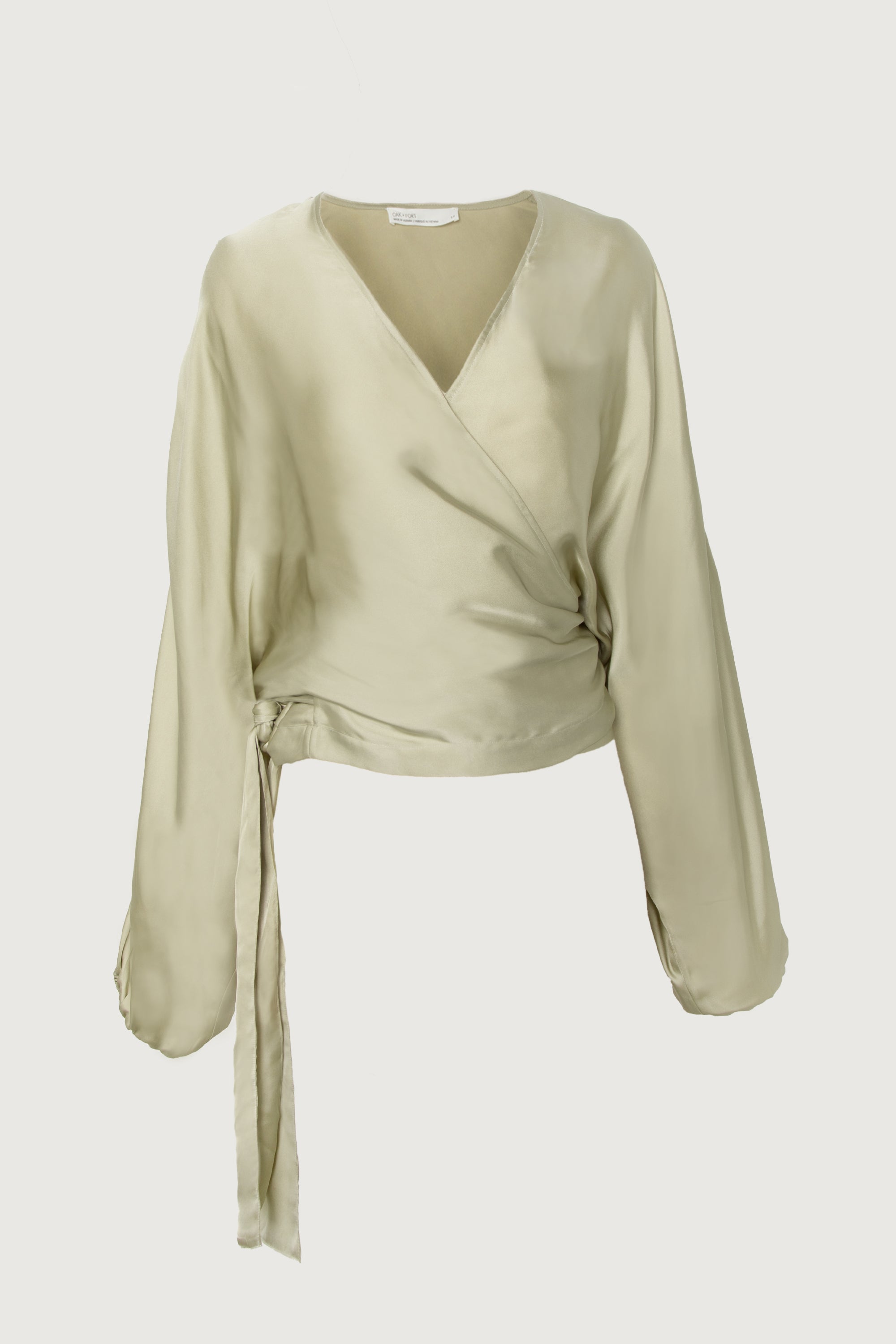 SATIN WRAP BLOUSE Cheap Visa Payment