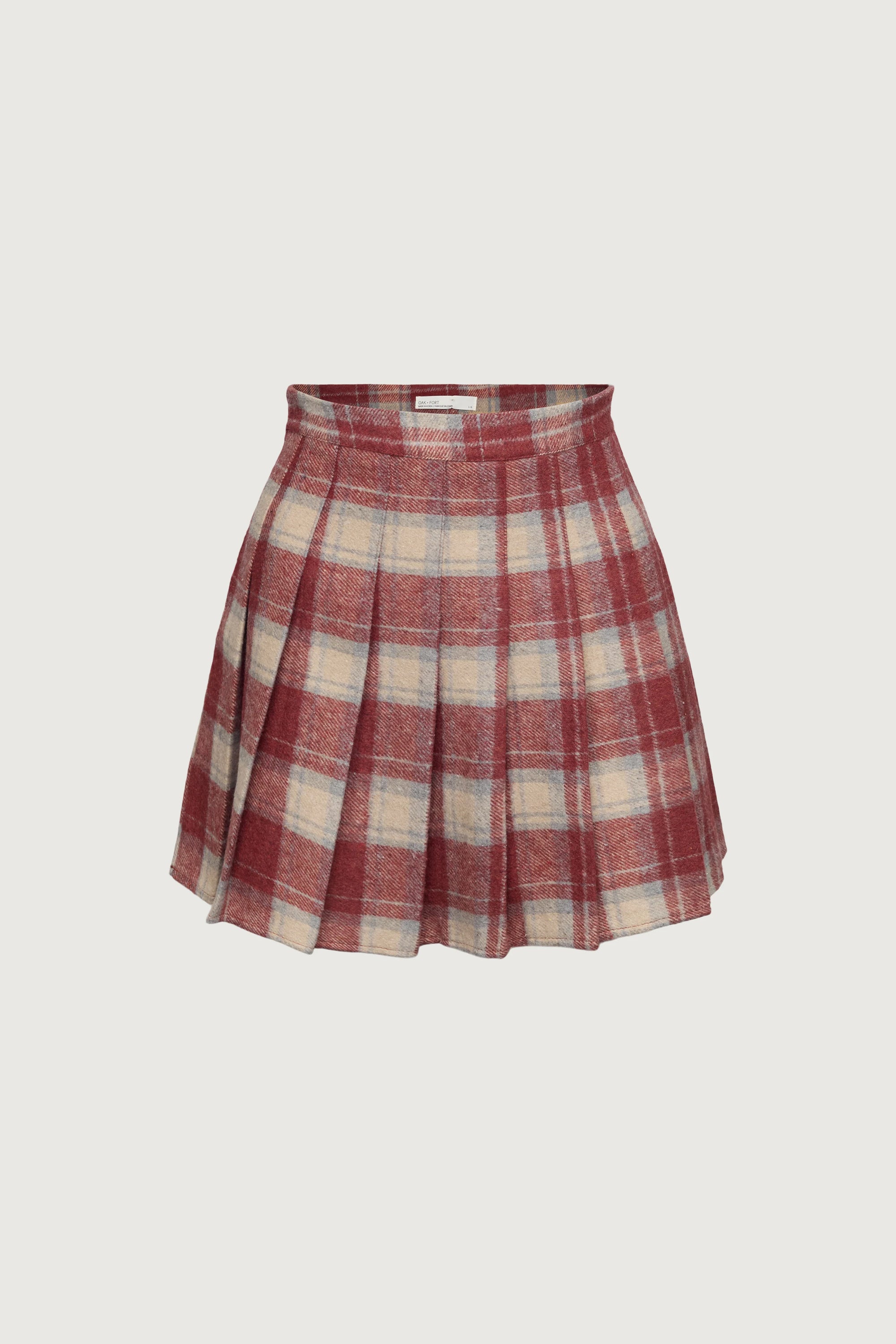 PLEATED PLAID MINI SKIRT Discount Outlet Store