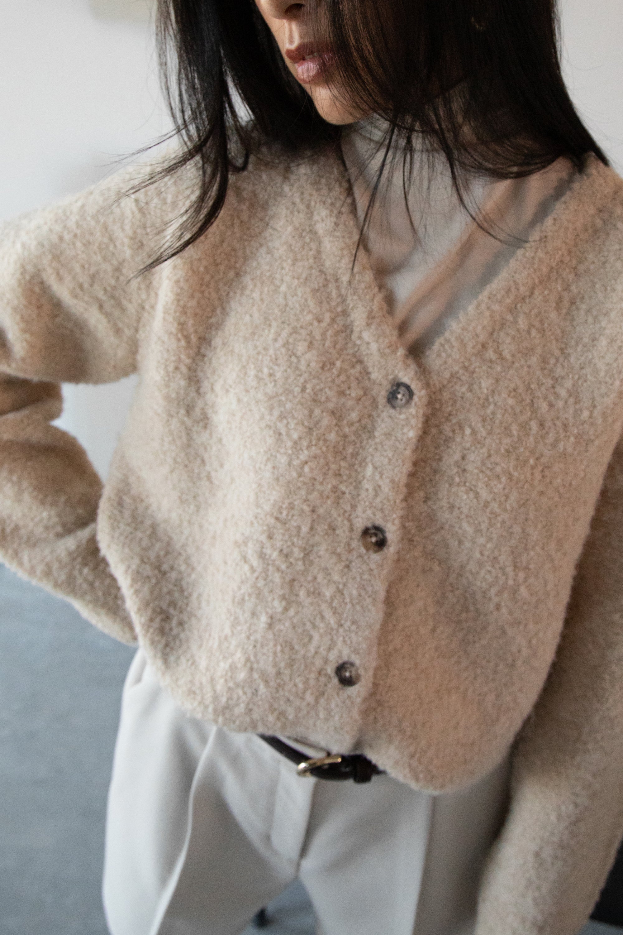 BOUCLE KNIT BUTTON FRONT CARDIGAN Buy Cheap Best Store To Get