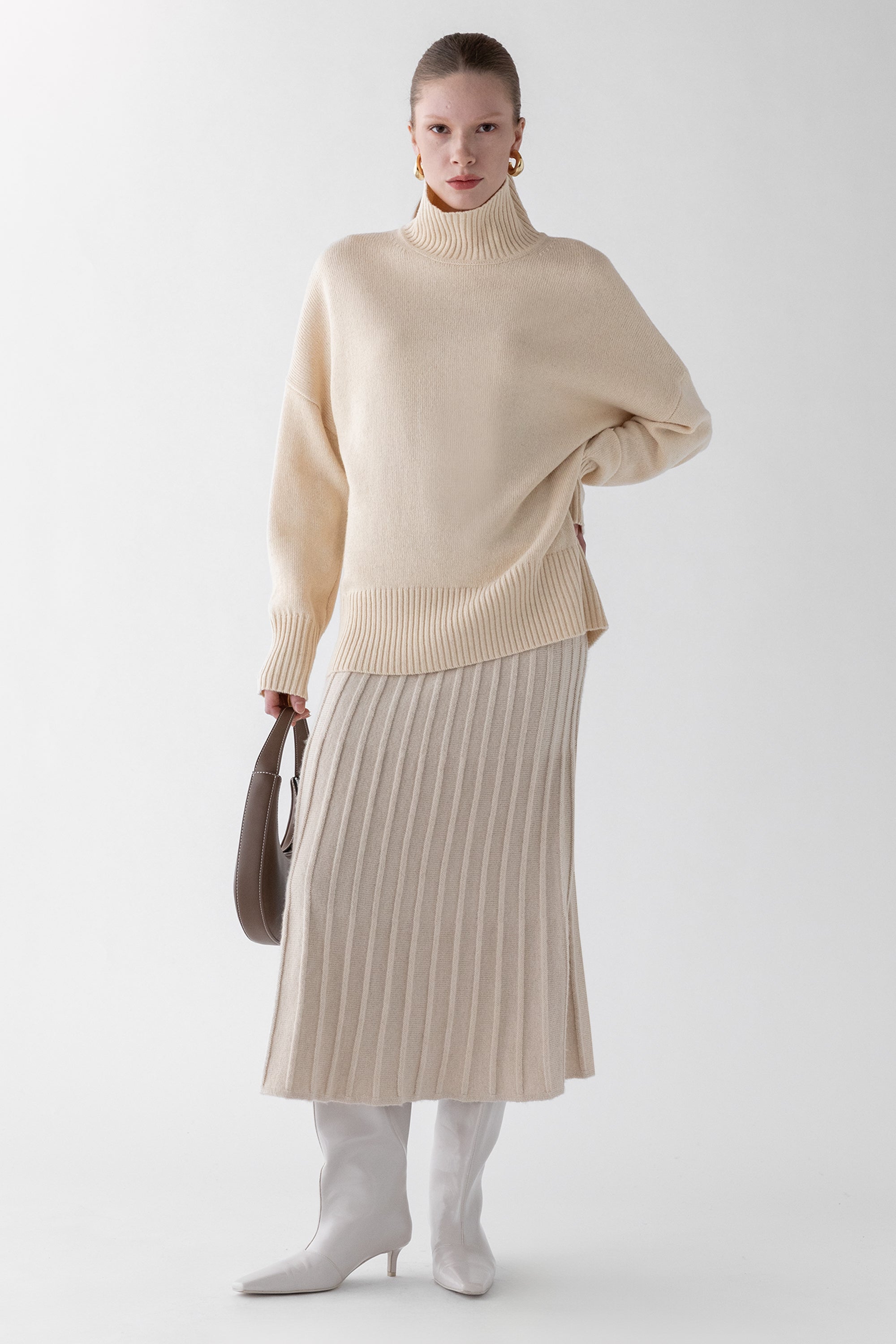 WOOL-BLEND OVERSIZED TURTLENECK SWEATER Buy Cheap Hot Sale