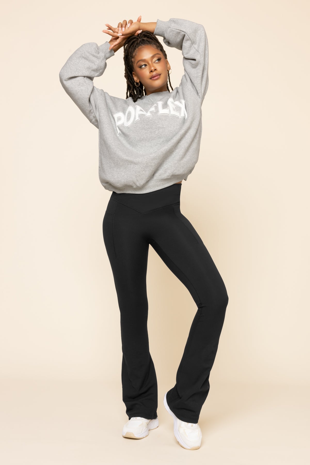 POPFLEX Cloud Crewneck Sweater - Heather Grey Discount