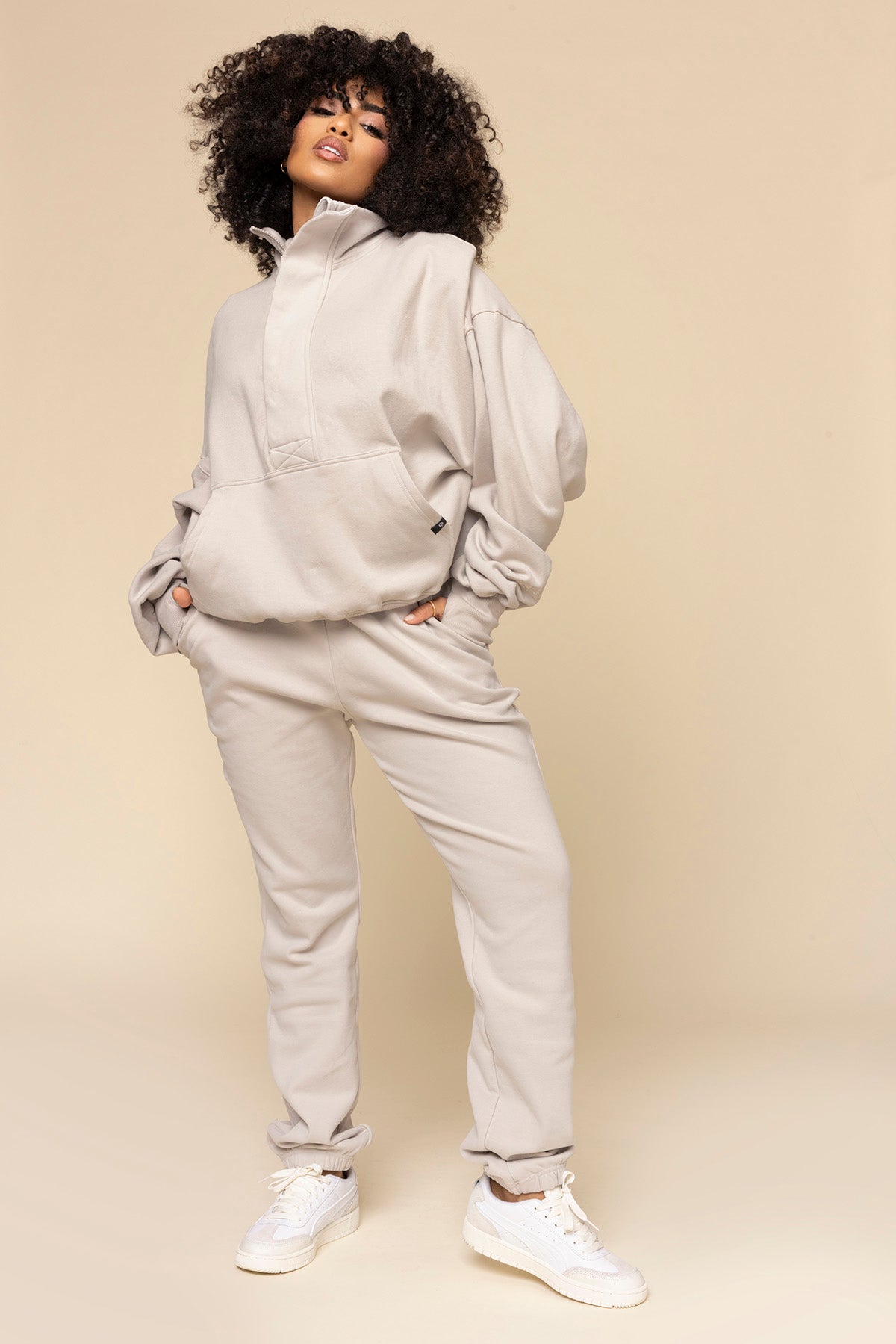 Ooey Gooey Half Zip Sweater - Silver Birch Get Authentic Sale Online