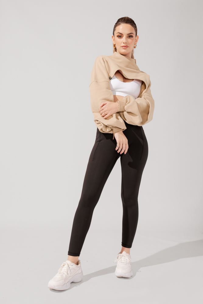 Mockneck Shruggie - Taupe On Hot Sale