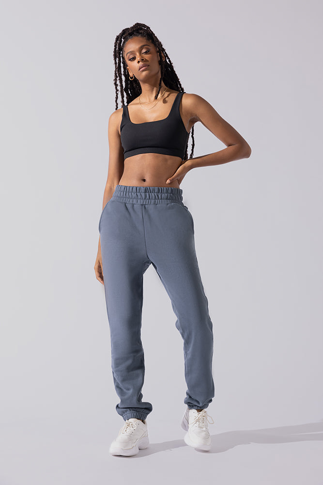 Cloud Rollover Sweatpant - Denim Blue Largest Supplier For Sale