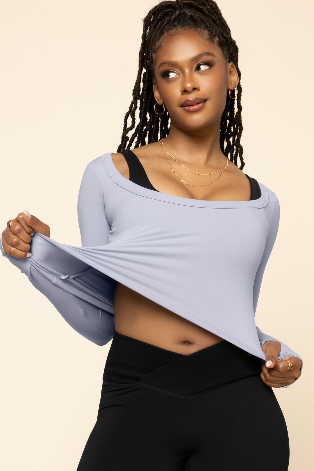 Your Favorite Long Sleeve Reversible Top - Country Blue Eastbay Cheap Online