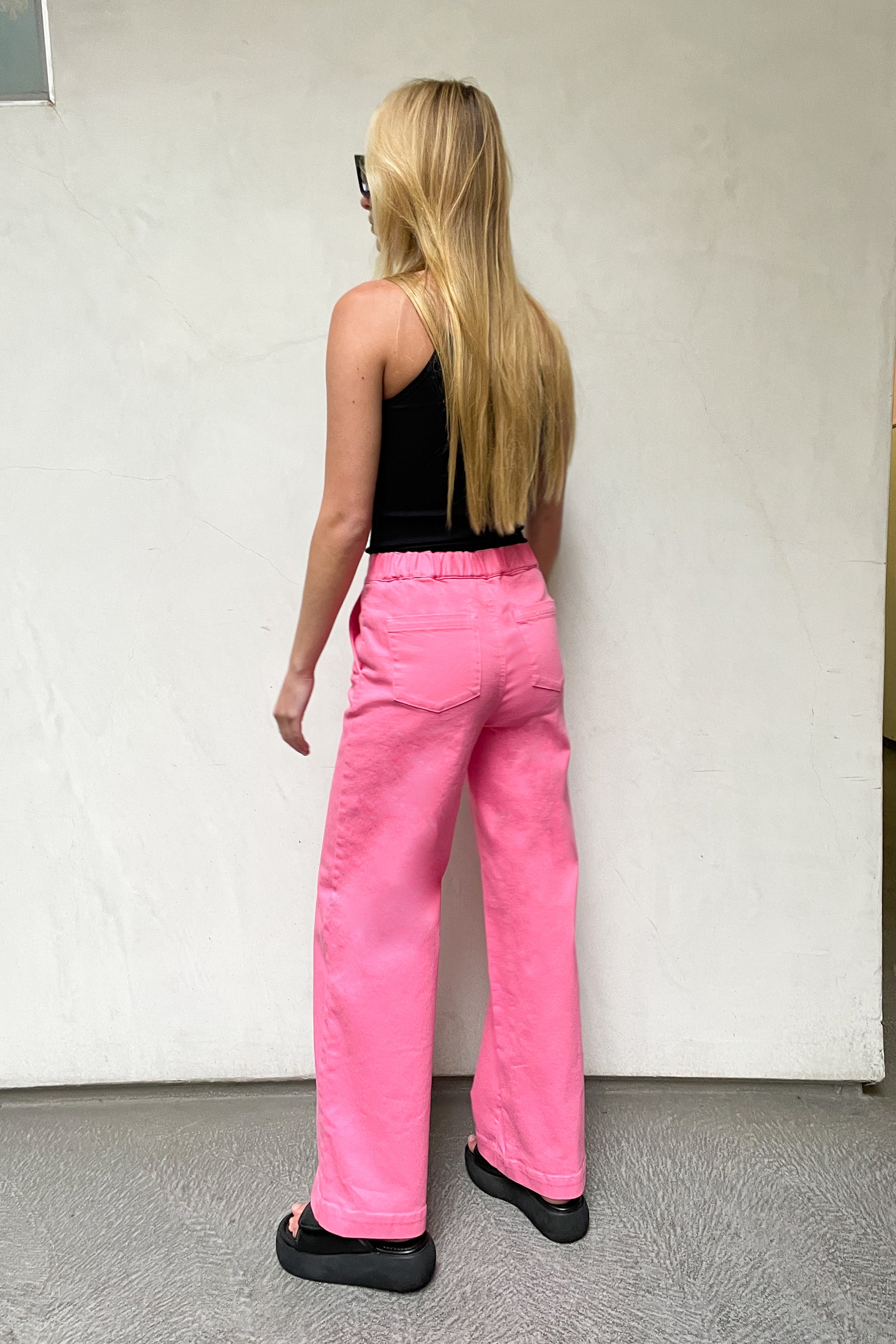 LONG LENGTH TWILL WIDE LEG PANT Supply Cheap Pice