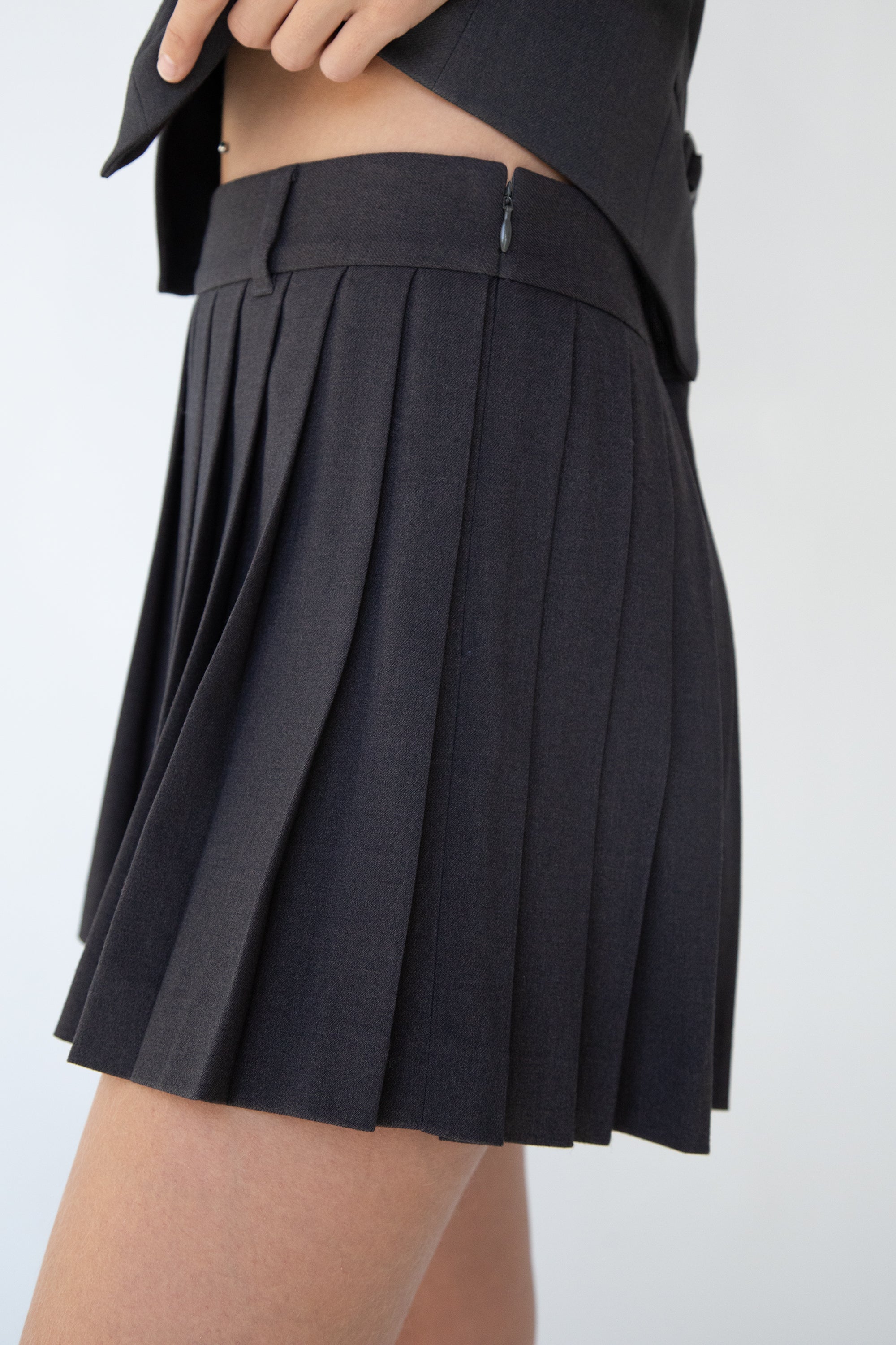 PLEATED SUITING MINI SKIRT Sale Best Wholesale