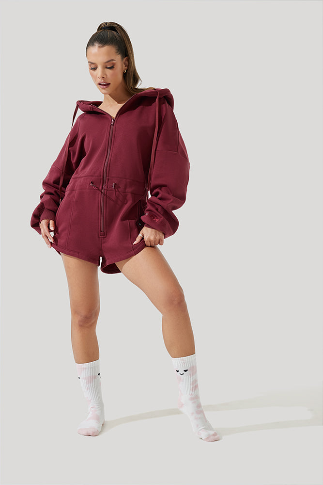 Cloud Romper - Red Wine Free Shipping Marketable