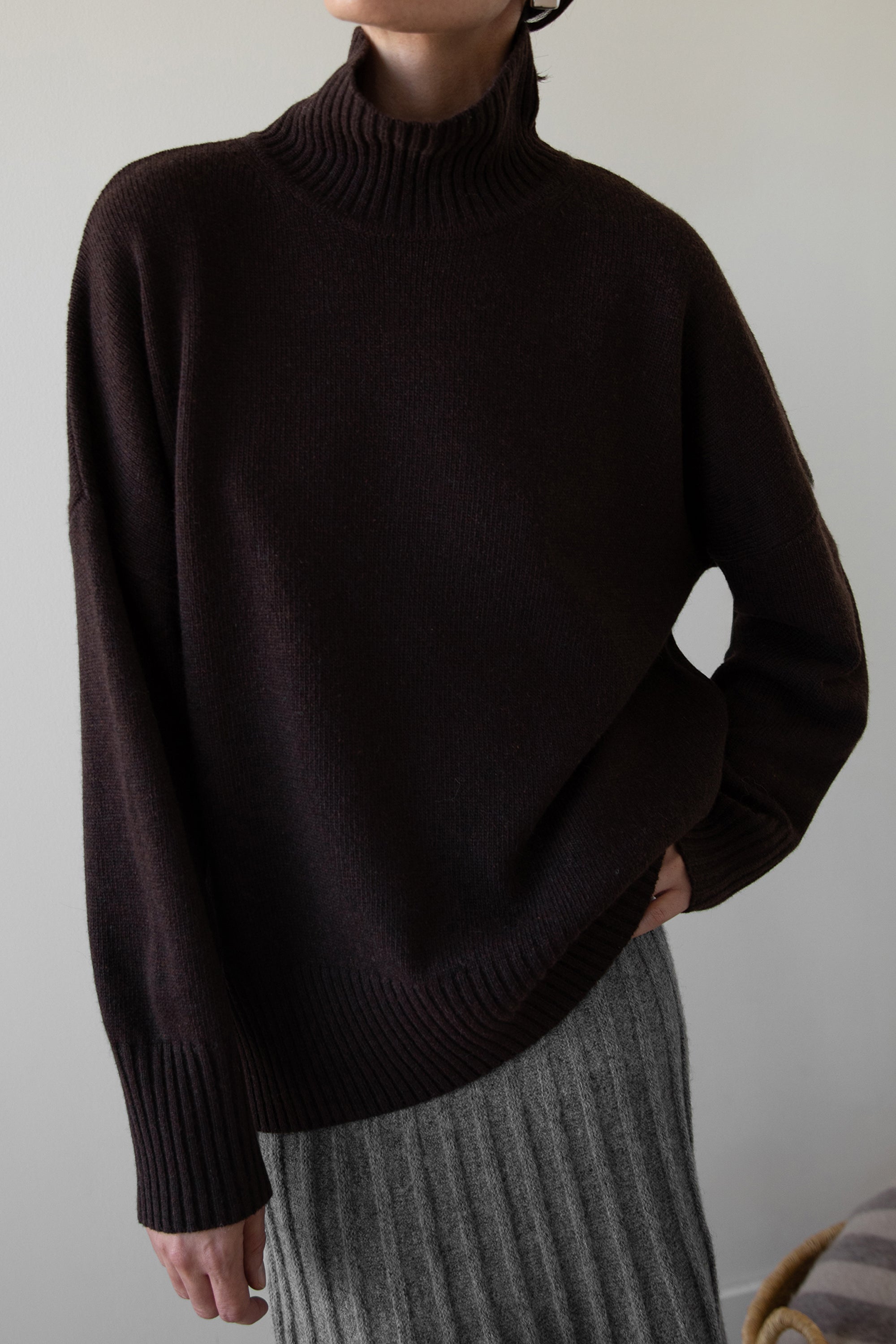 WOOL-BLEND OVERSIZED TURTLENECK SWEATER Buy Cheap Hot Sale