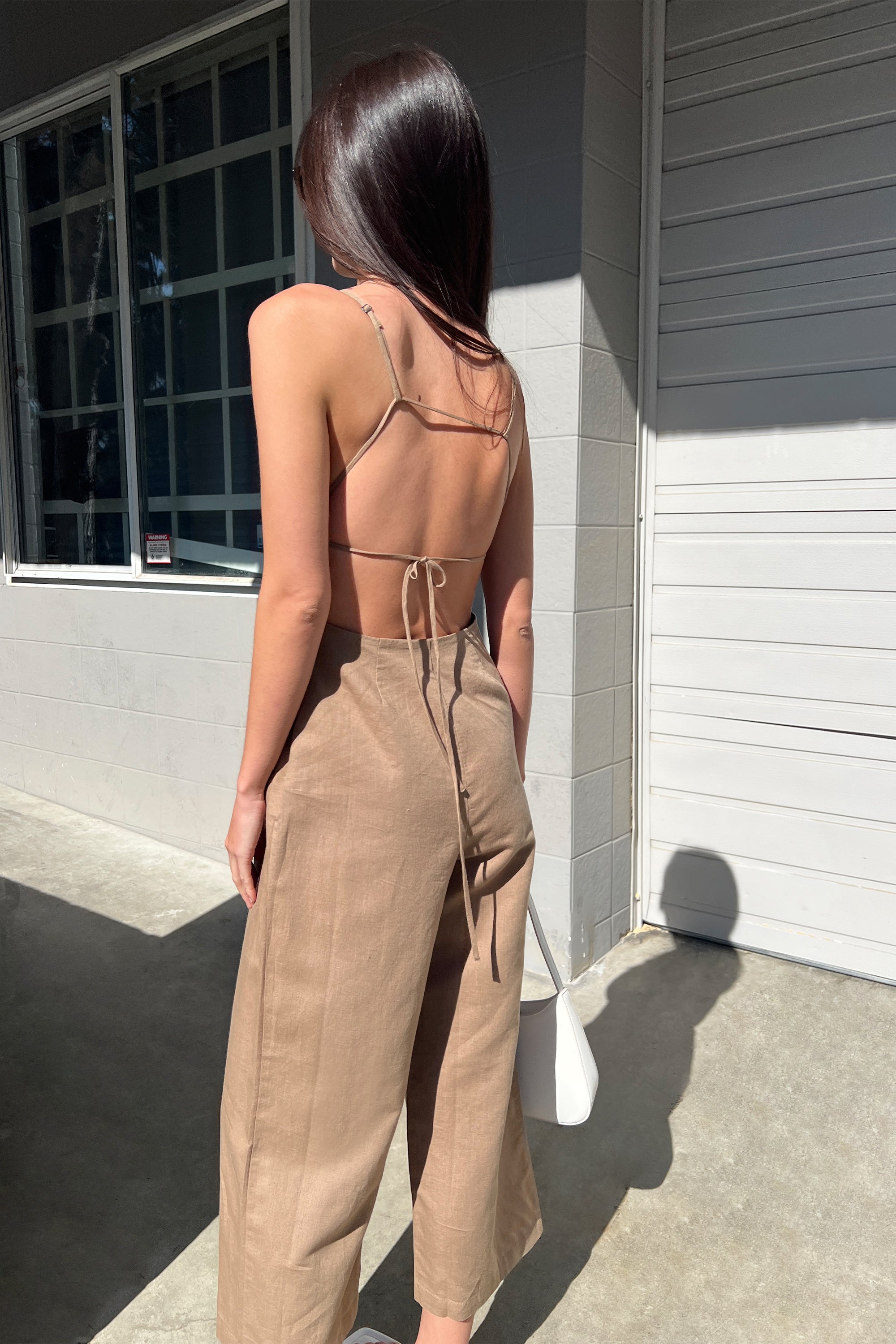 LINEN BLEND JUMPSUIT Clearance For Nice