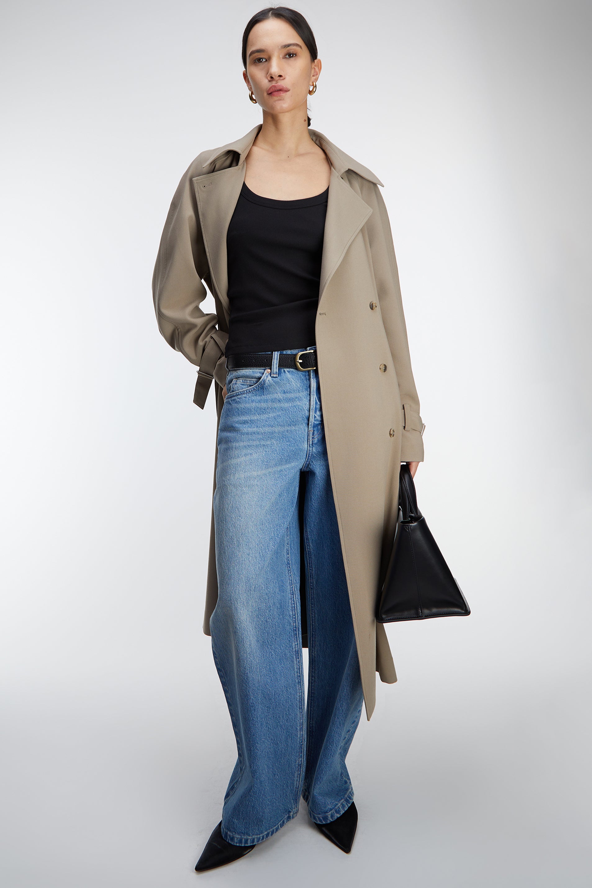 MID-RISE BAGGY WIDE LEG JEAN How Much Online