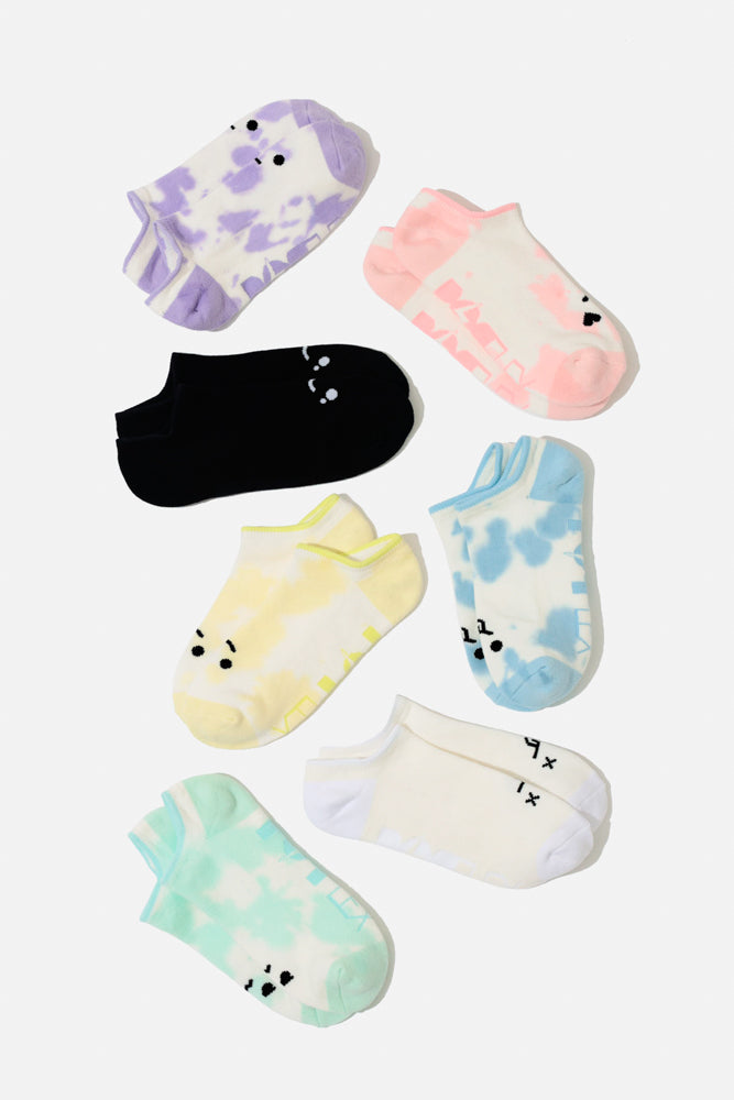 Happy Cry Face Low Rise Socks - Black Cheap Sale Sast