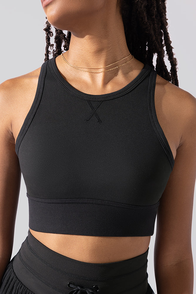 Sweat Sesh Crop Top - Black Fashionable For Sale