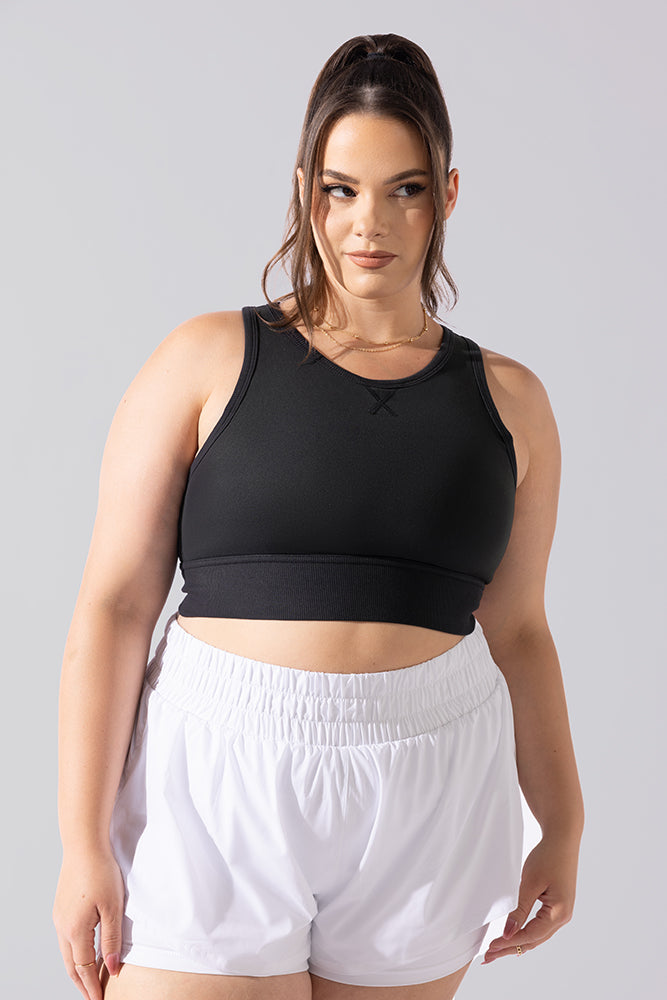 Sweat Sesh Crop Top - Black Fashionable For Sale