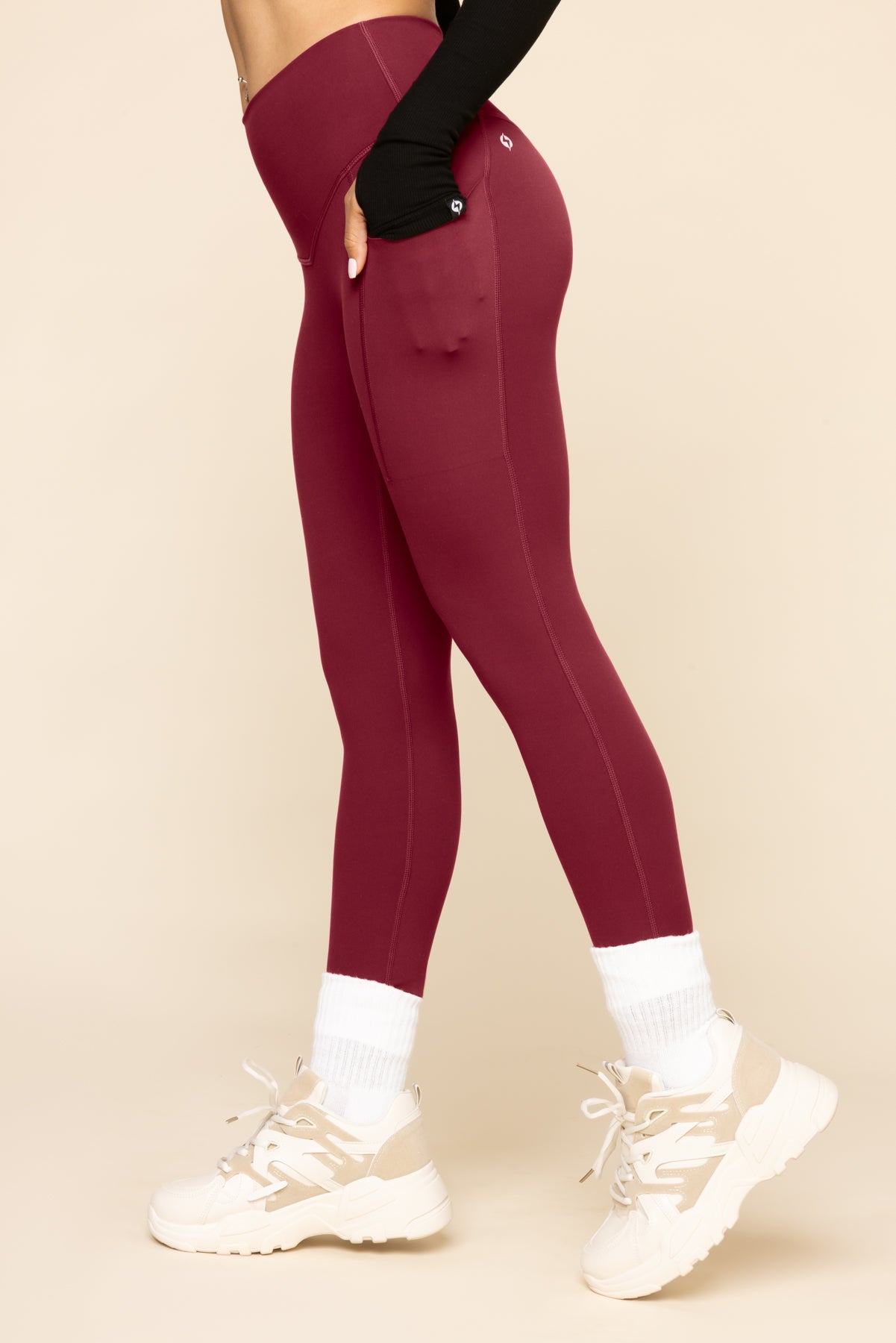 Supersculpt Leggings with Pockets - Crimson Clearance Store Sale Online