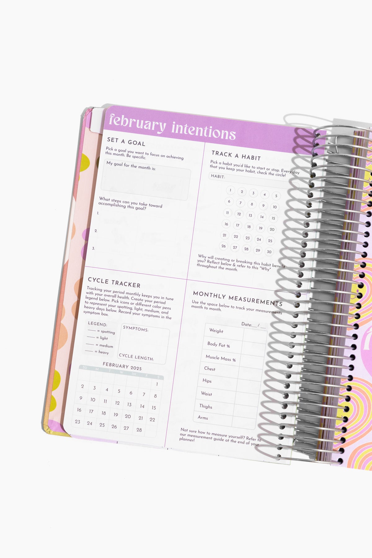 2025 Fit Planner - Rainbow Gradient Latest Collections Online