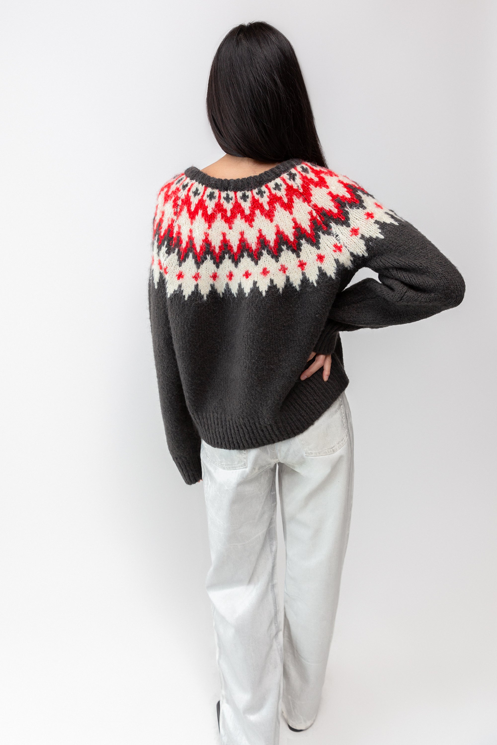 NORDIC PATTERN SWEATER Affordable Cheap Pice