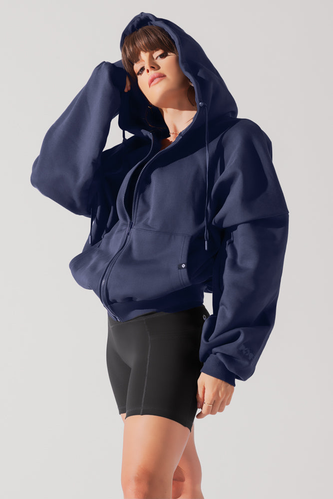 Zip Cloud Hoodie - Academic Navy Free Shipping 2025 Unisex