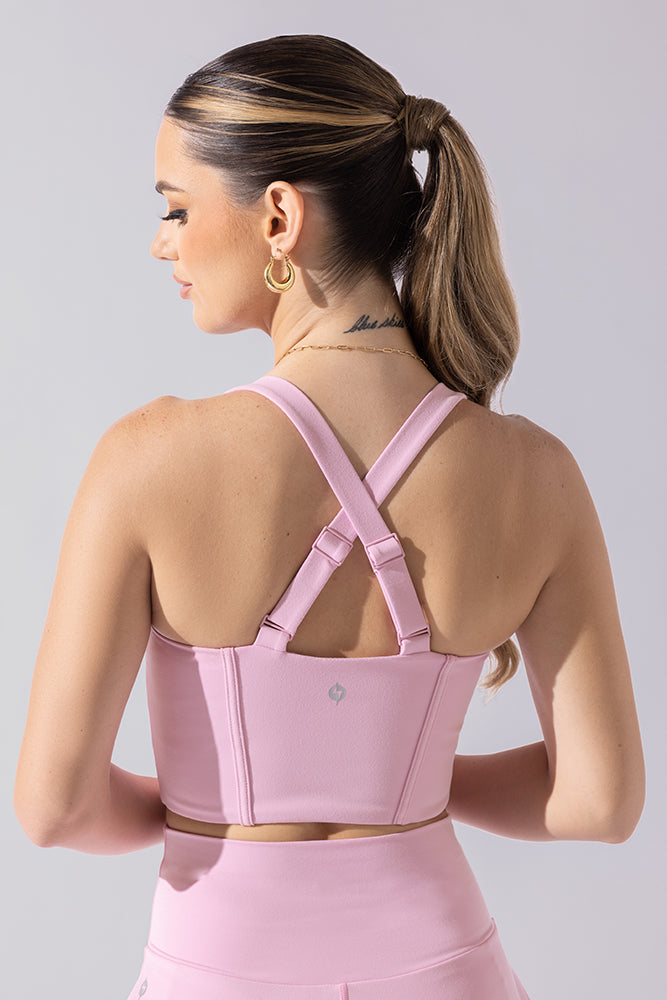 Daphne Corset Crop Top - Bubblegum Outlet Cheap Pices